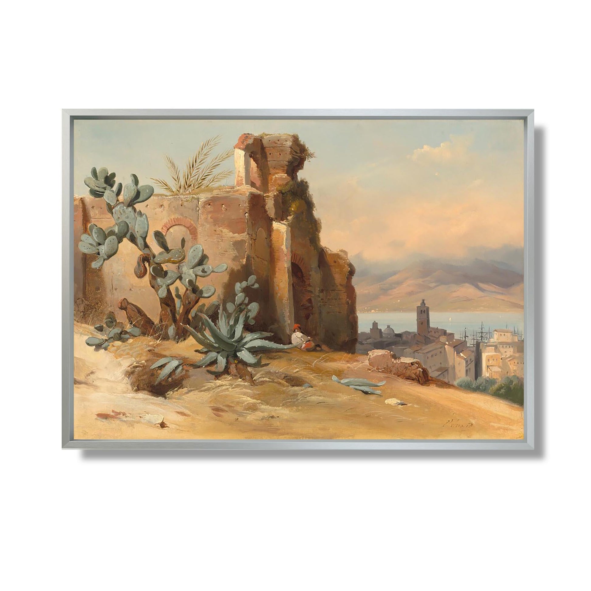 Ancient Ruins near Messina, Sicily - Jean-Charles-Joseph Rémond - Reproduction Peinture