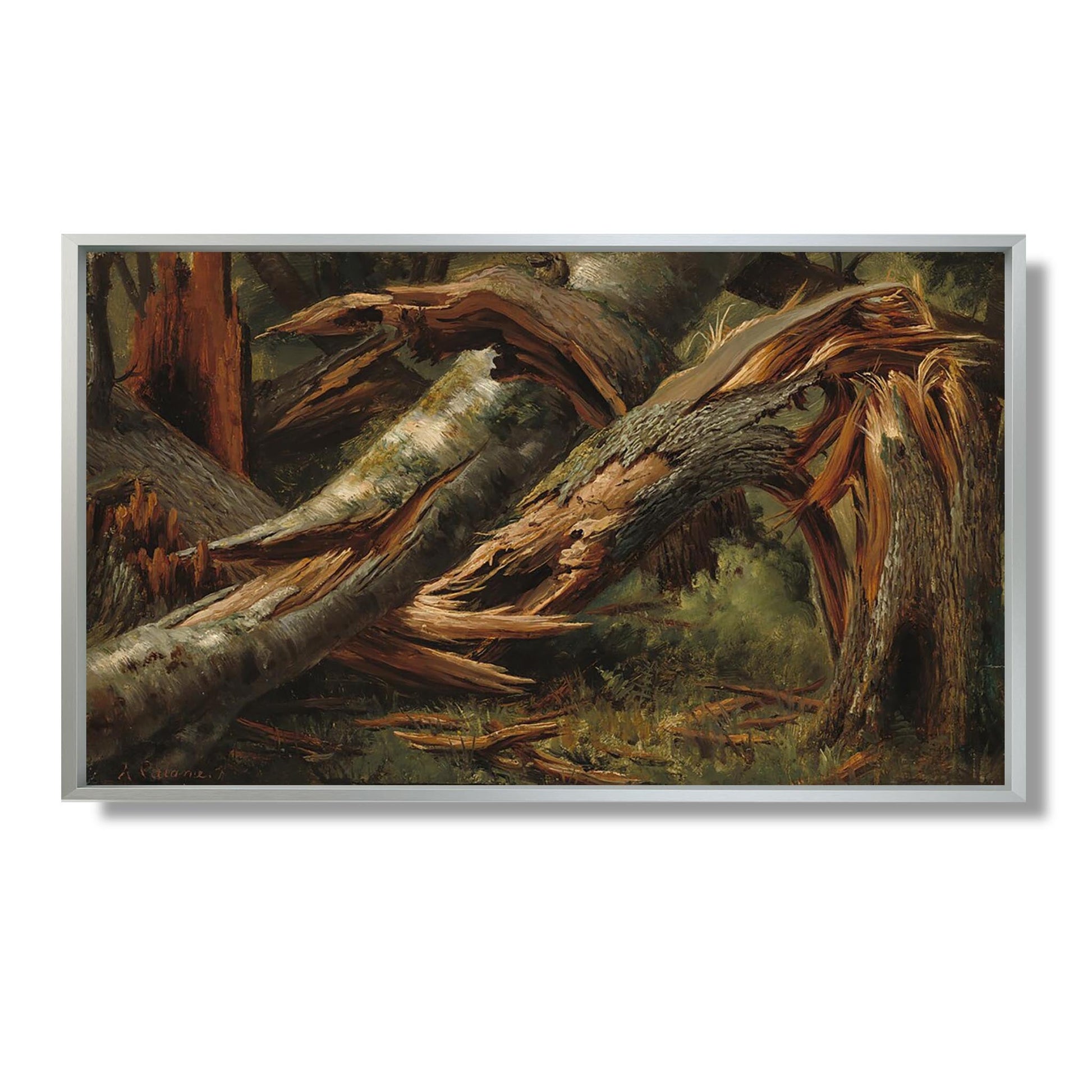 Arbre tombé - Alexandre Calame - Reproduction Peinture