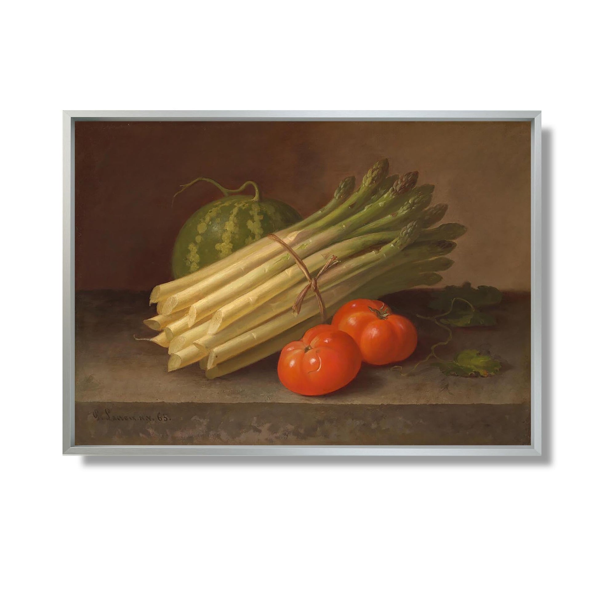 Asperges, tomates et courge - Paul Lacroix - Reproduction Peinture