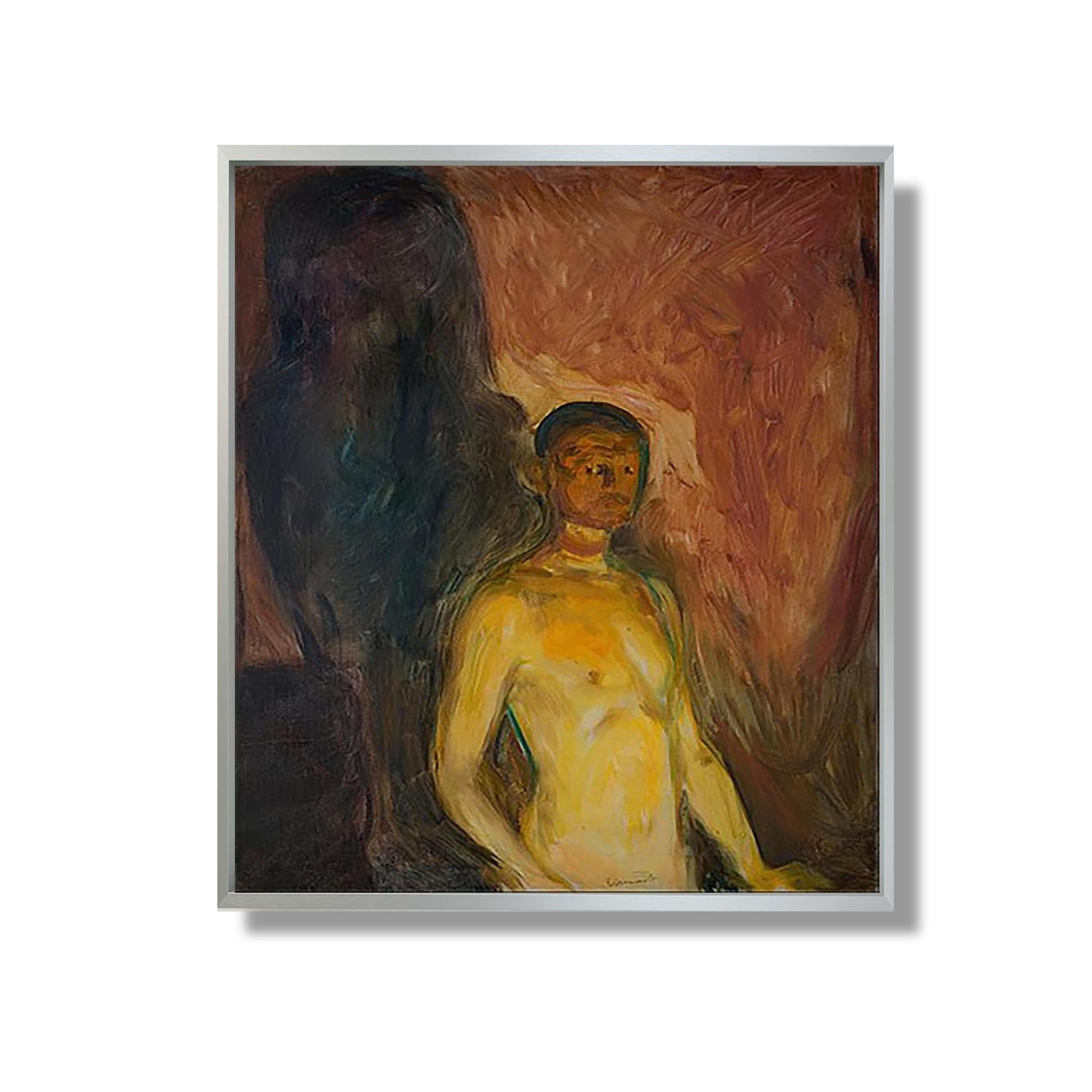 Autoportrait en Enfer - Edvard Munch - Reproduction Peinture
