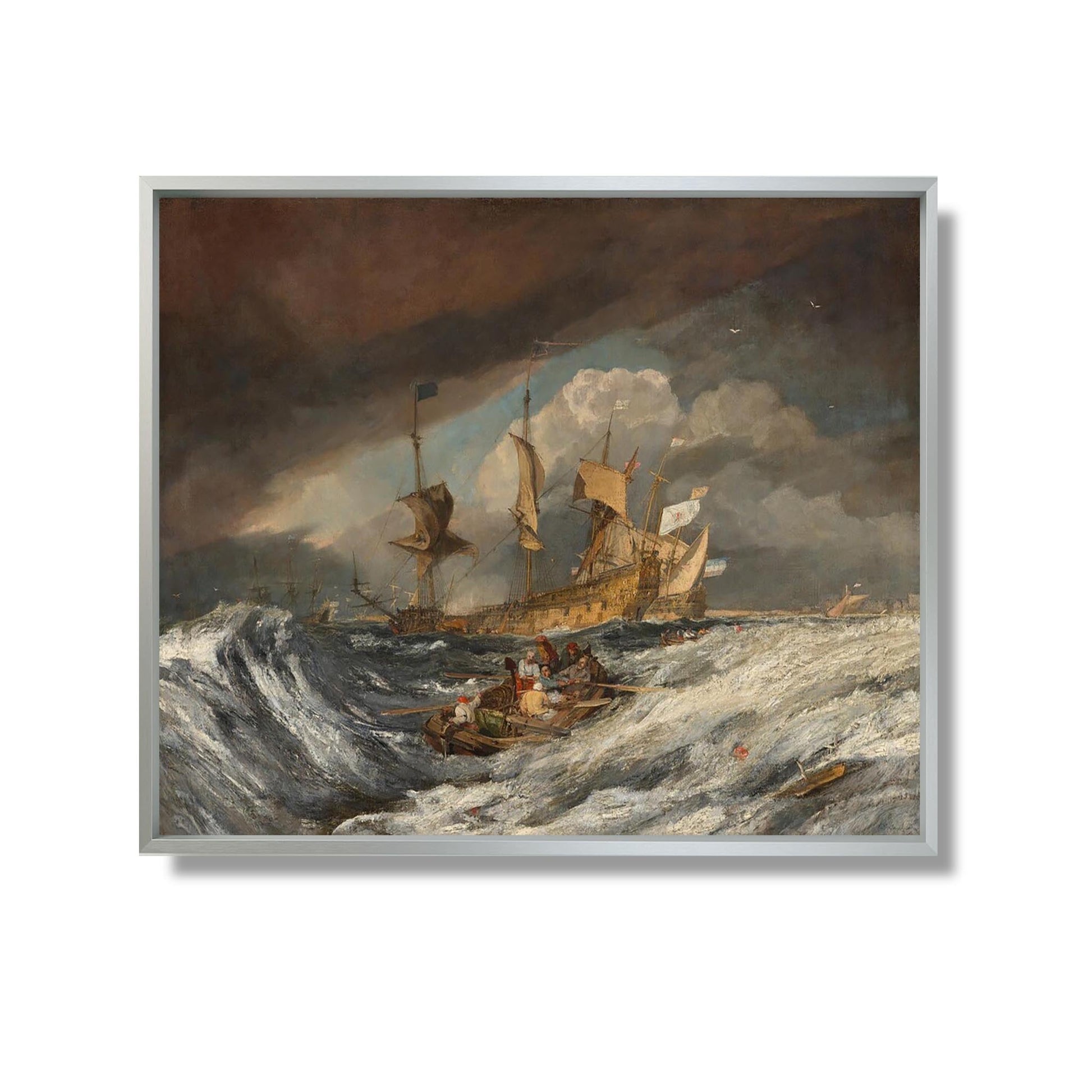 Bateaux transportant des ancres pour les navires de guerre hollandais - Joseph Mallord William Turner - Reproduction Peinture