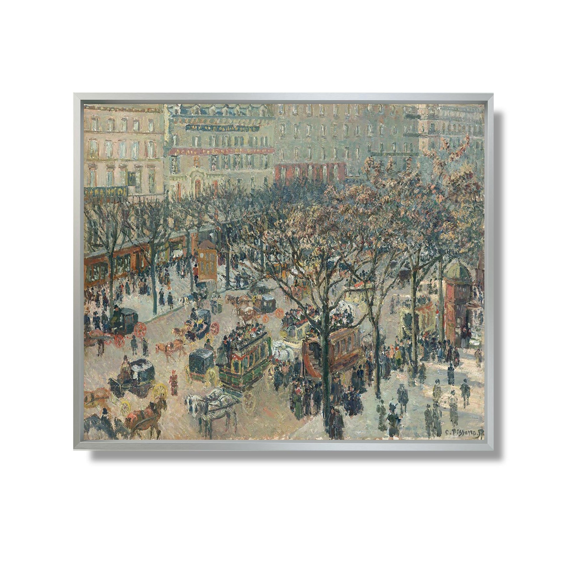 Boulevard des Italiens, Matin, Soleil - Camille Pissarro - Reproduction Peinture