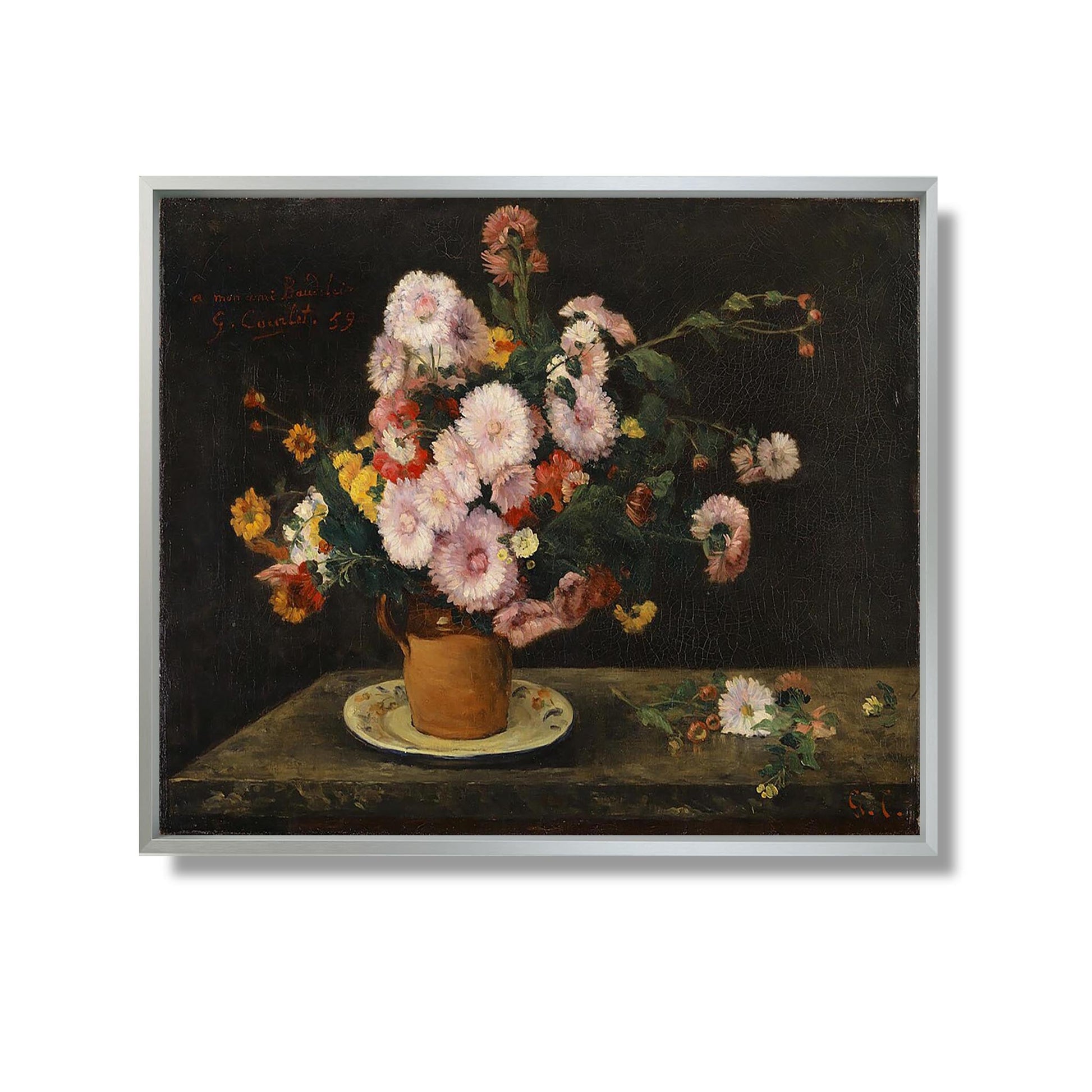 Bouquet d'Asters - Gustave Courbet - Reproduction Peinture