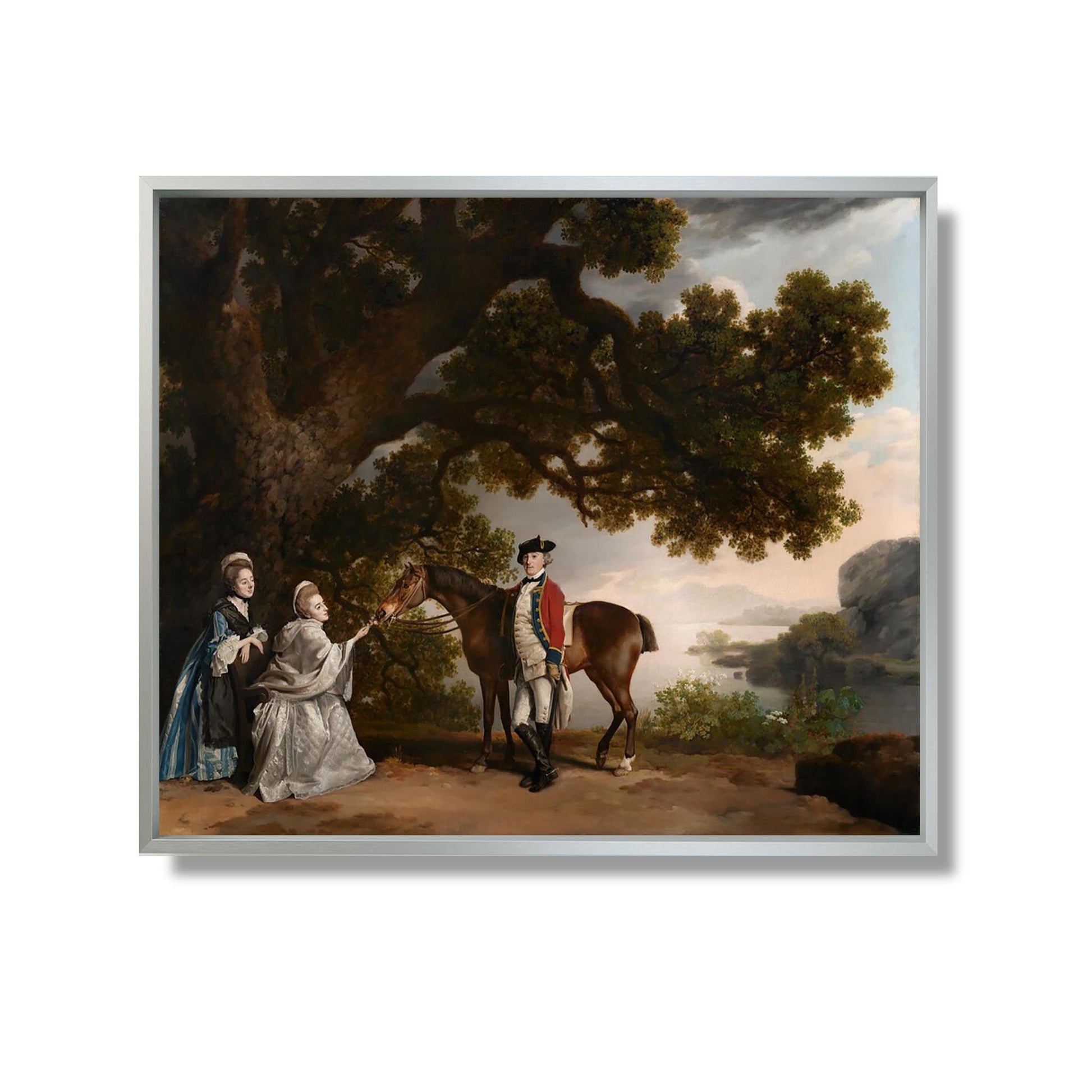 Captain Samuel Sharpe Pocklington with His Wife, Pleasance, and possibly His Sister, Frances - George Stubbs - Reproduction Peinture