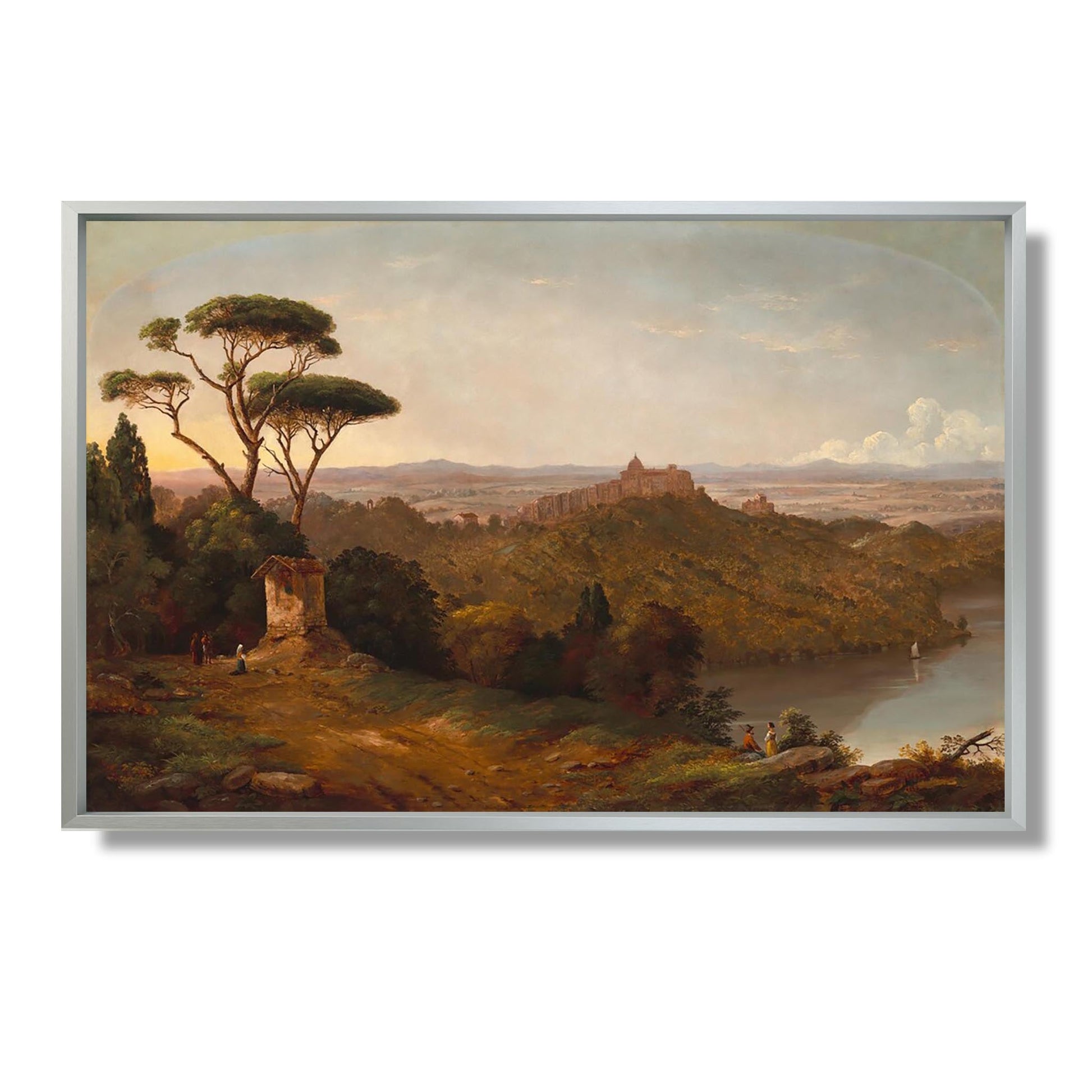 Castle Gondolfo, Lake Albano, Italy - Christopher Pearse Cranch - Reproduction Peinture
