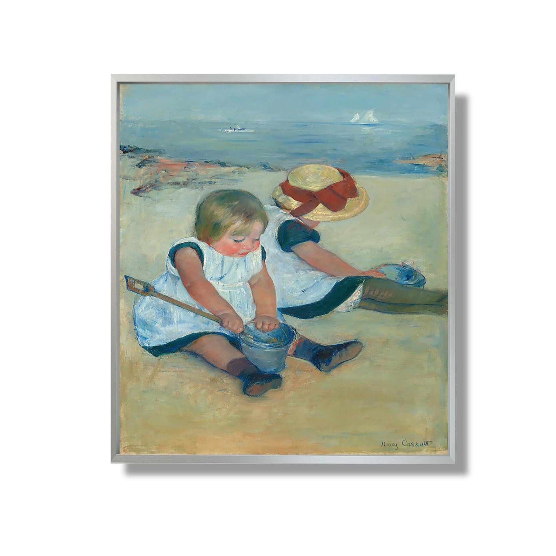 Children Playing on the Beach - Mary Cassatt - Reproduction Peinture