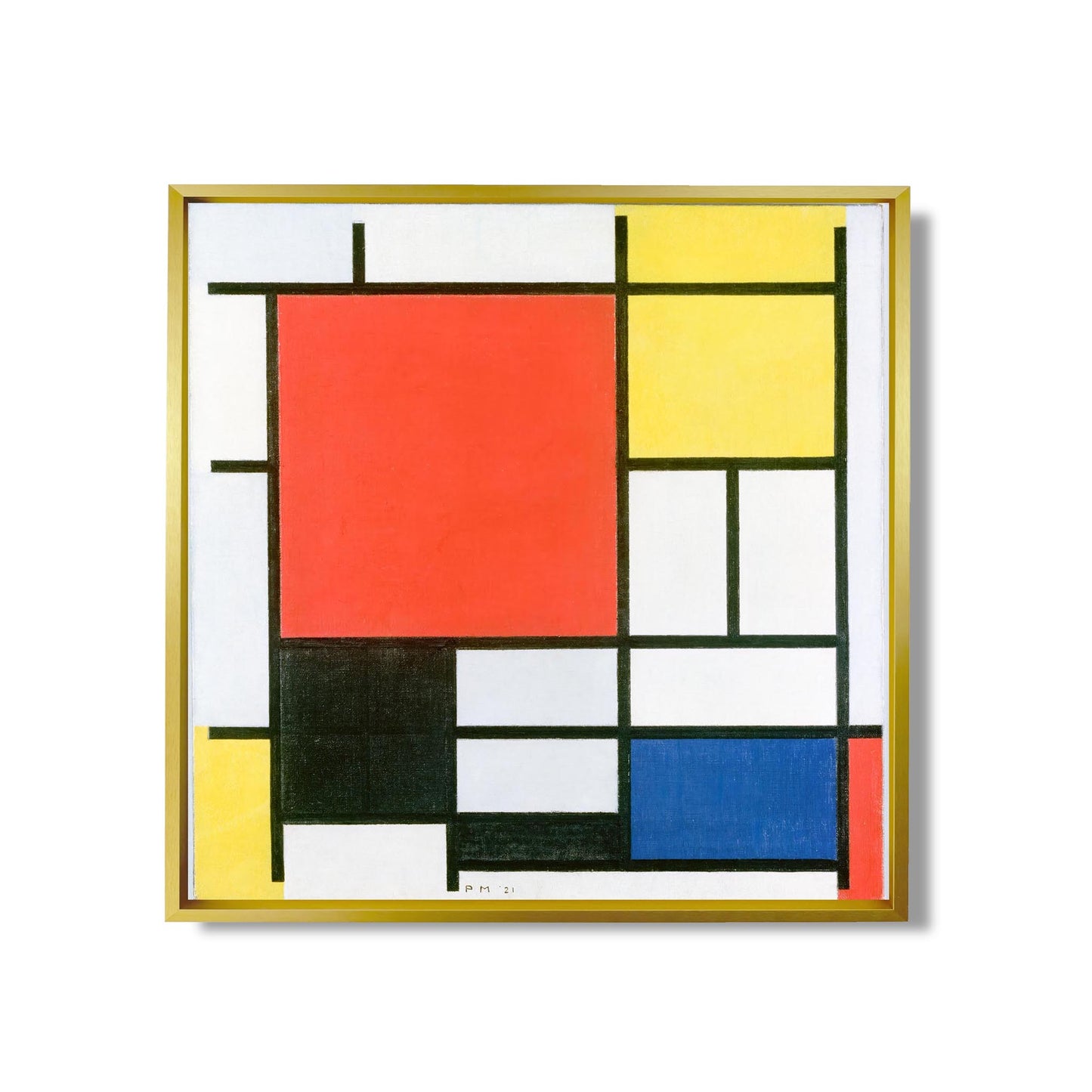 Komposition II in Rot, Blau und Gelb - Piet Mondrian