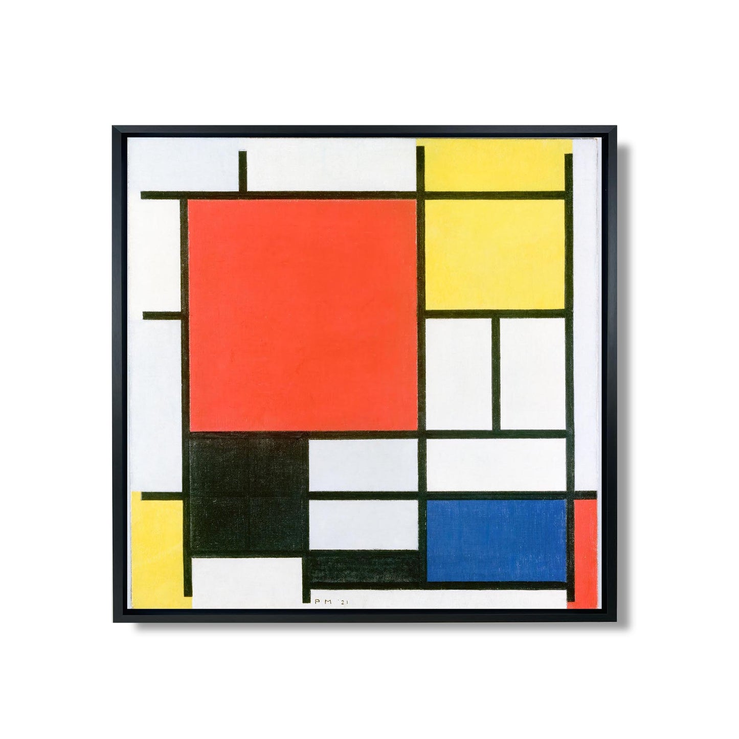 Komposition II in Rot, Blau und Gelb - Piet Mondrian