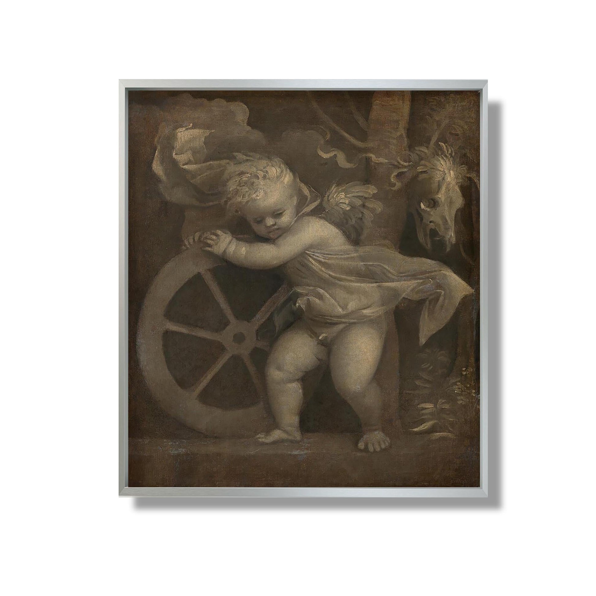 Cupidon avec la roue du temps - Titian - Reproduction Peinture