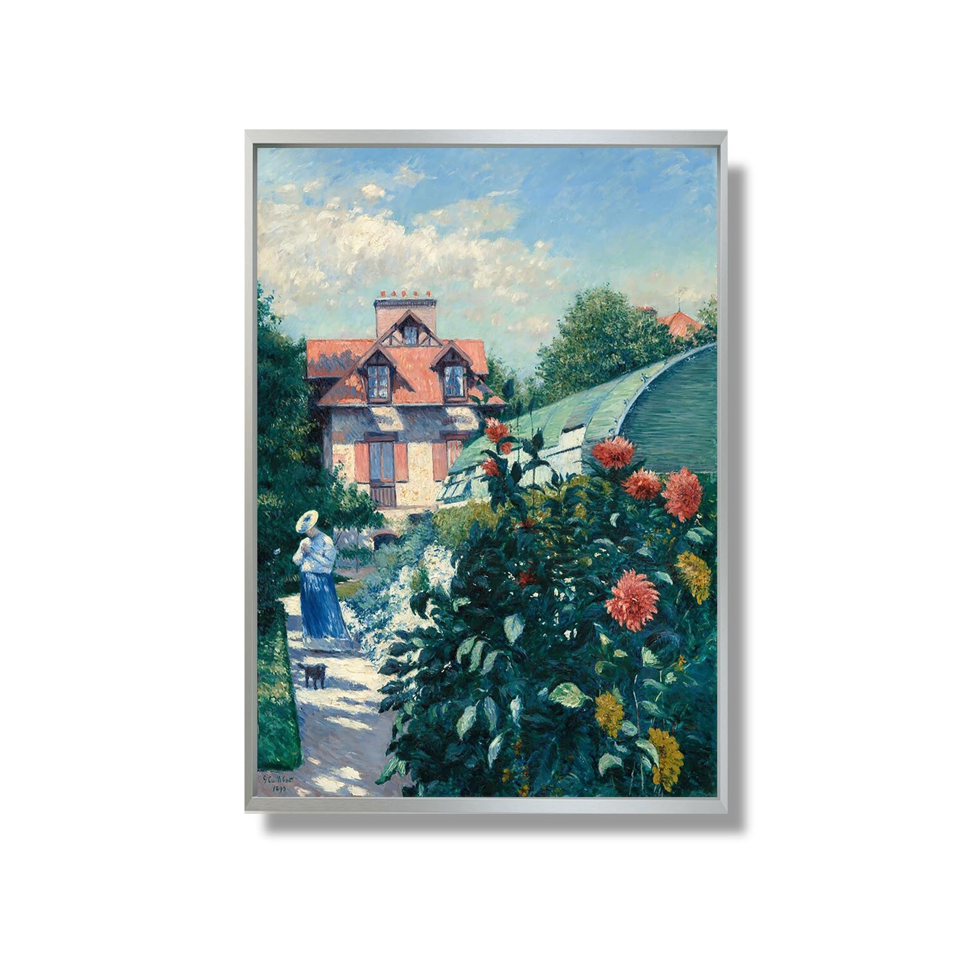 Dahlias, Jardin du Petit Gennevilliers - Gustave Caillebotte - Reproduction Peinture