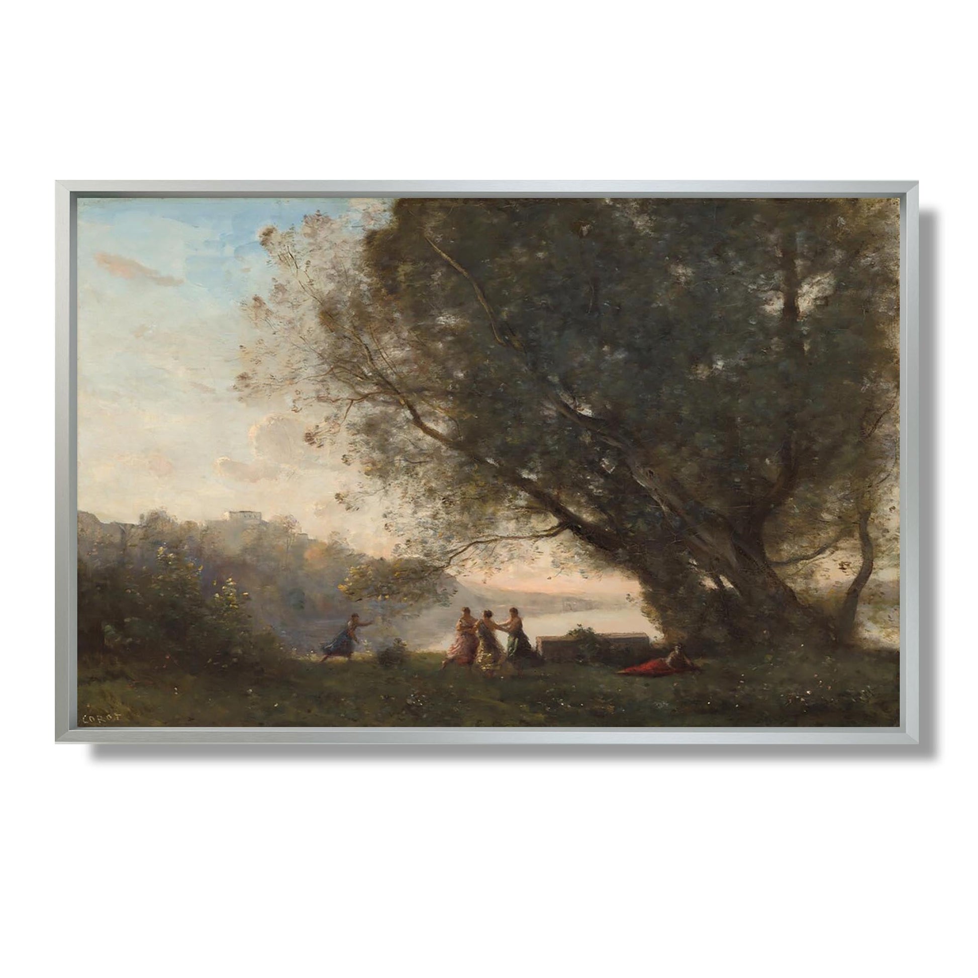 Danse sous les arbres au bord du lac - Jean-Baptiste-Camille Corot - Reproduction Peinture