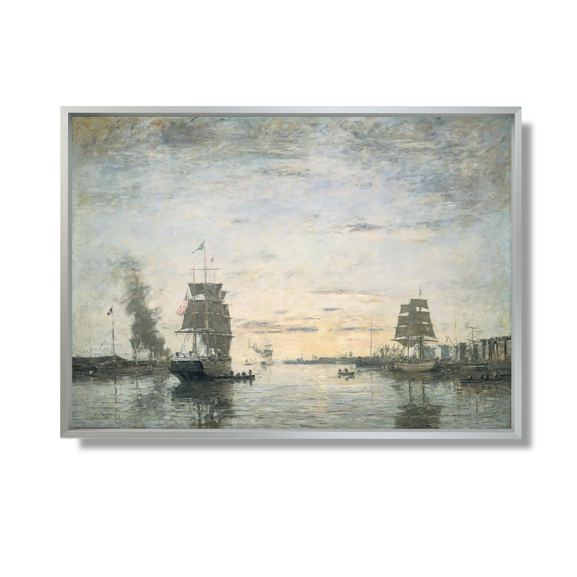 Entrée du Port, Le Havre - Eugène Boudin - Reproduction Peinture
