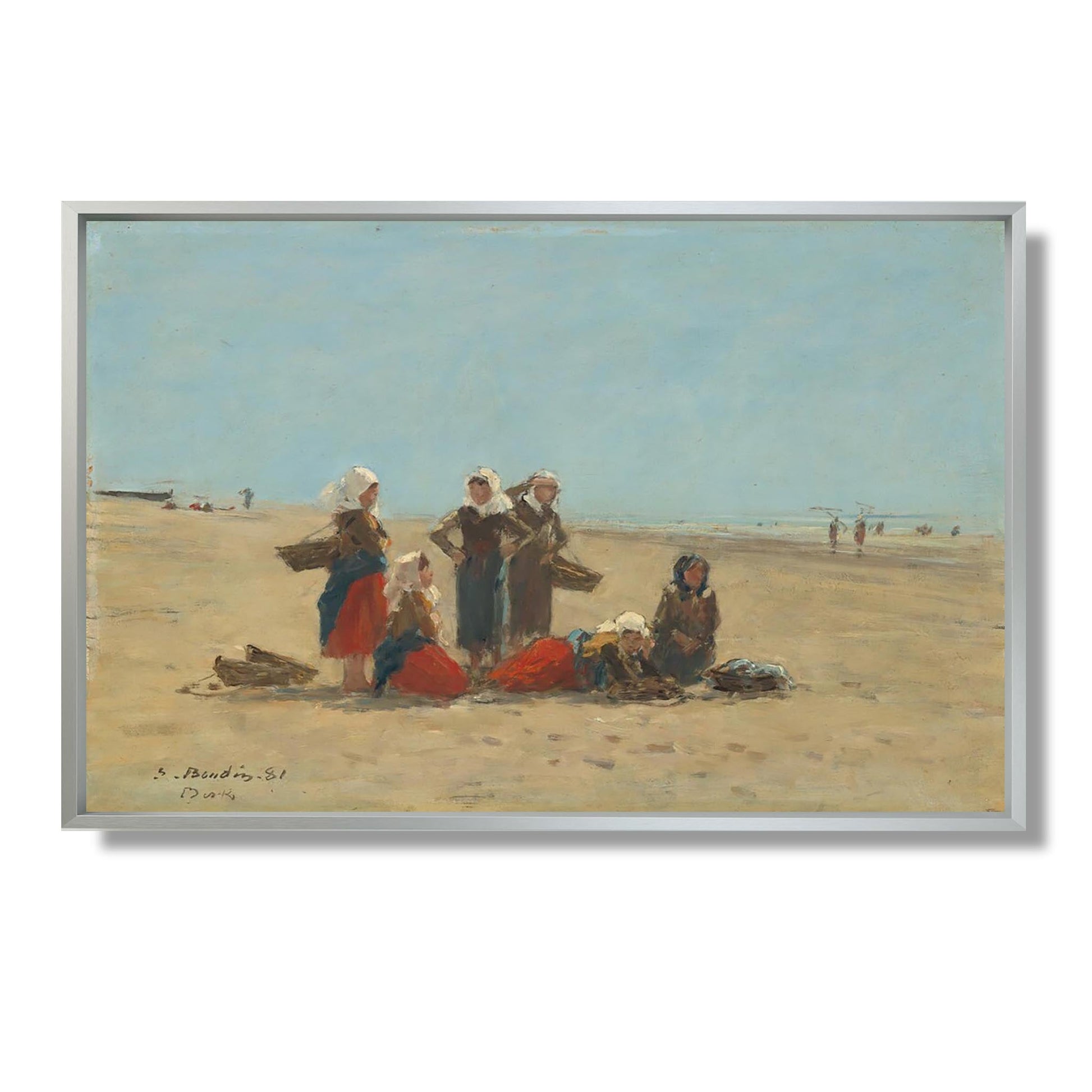 Femmes sur la Plage à Berck - Eugène Boudin - Reproduction Peinture