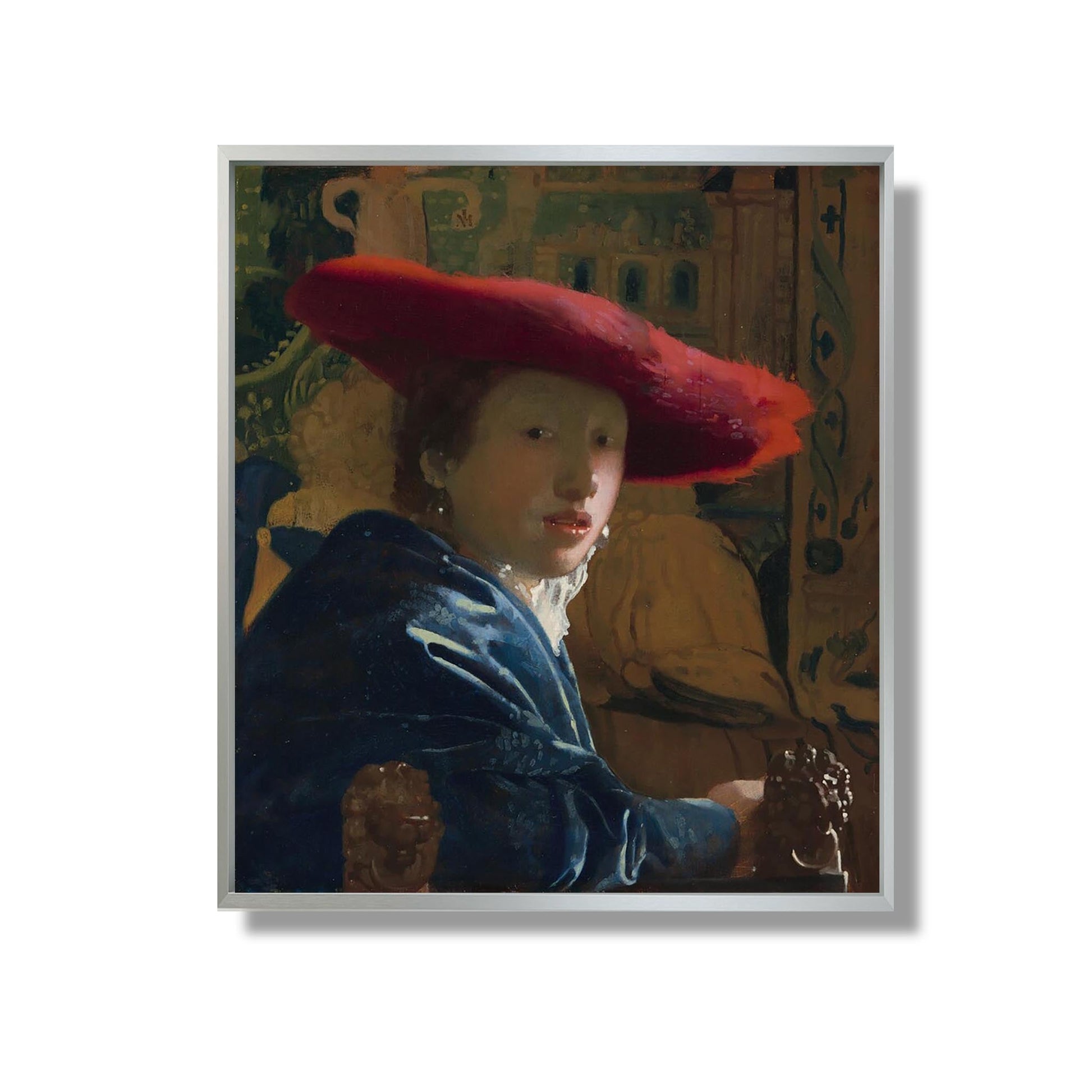 Fille au chapeau rouge - Johannes Vermeer - Reproduction Peinture