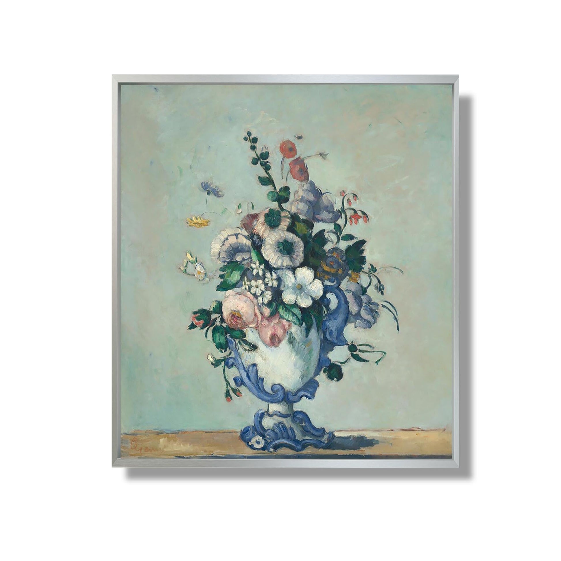 Fleurs dans un vase rococo - Paul Cézanne - Reproduction Peinture