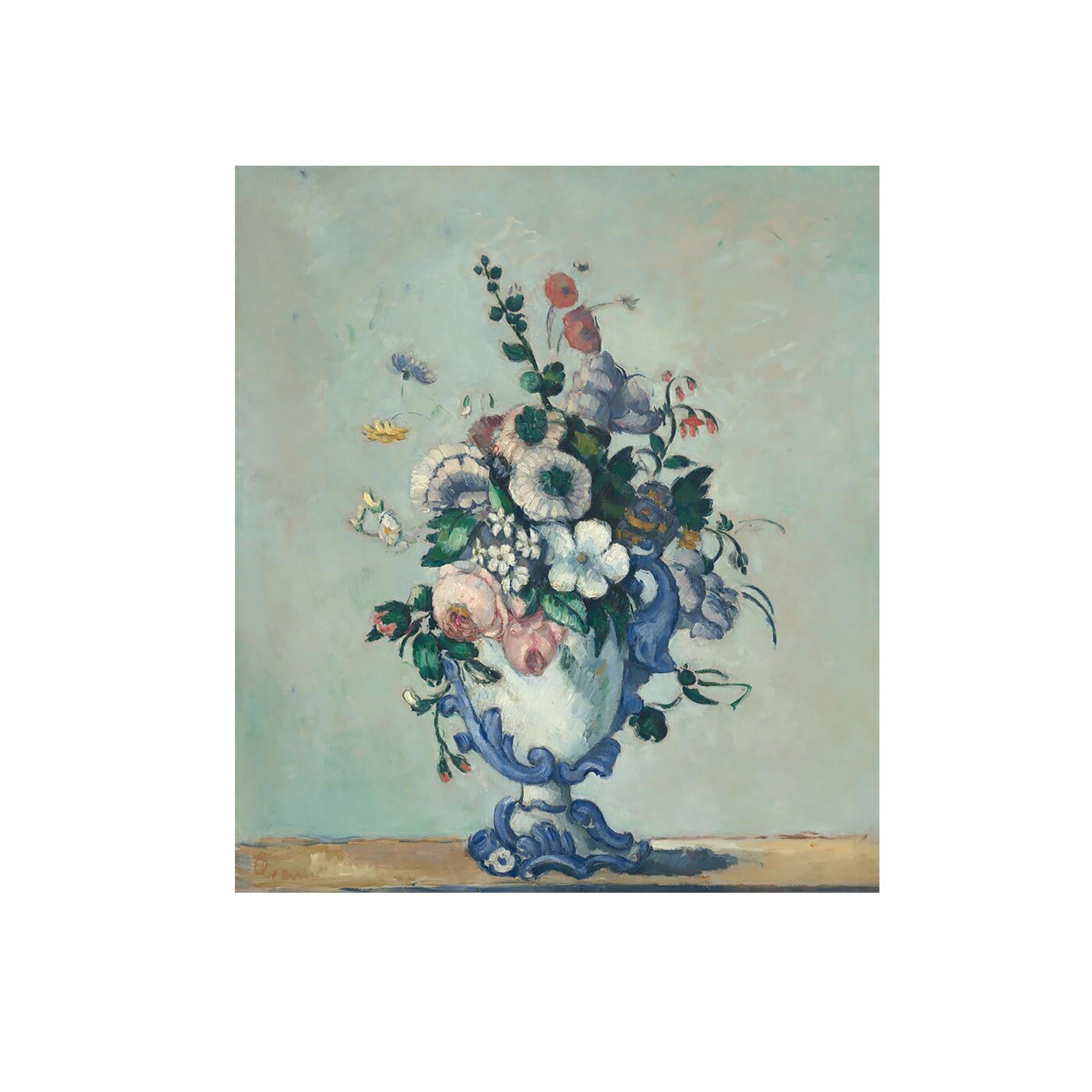 【おすすめ】 Flowers in a Rococo Vase - Paul Cézanne - Painting 絵画
