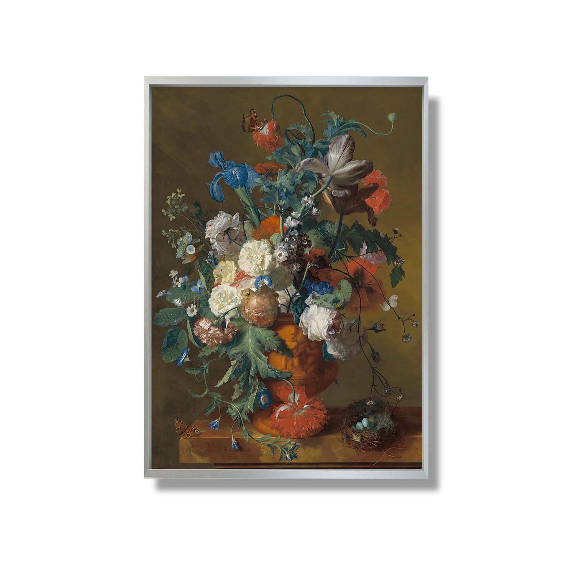 Flowers in an Urn - Jan van Huysum - Reproduction Peinture