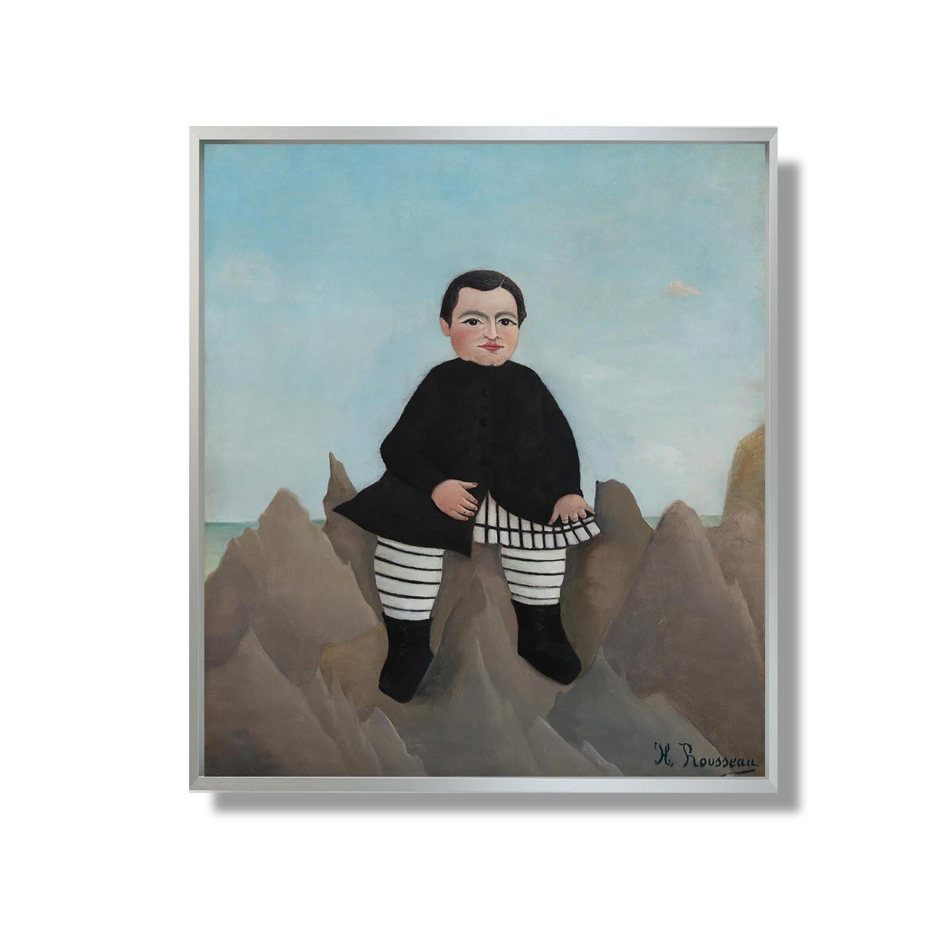 Garçon sur les Rôchers - Henri Rousseau - Reproduction Peinture