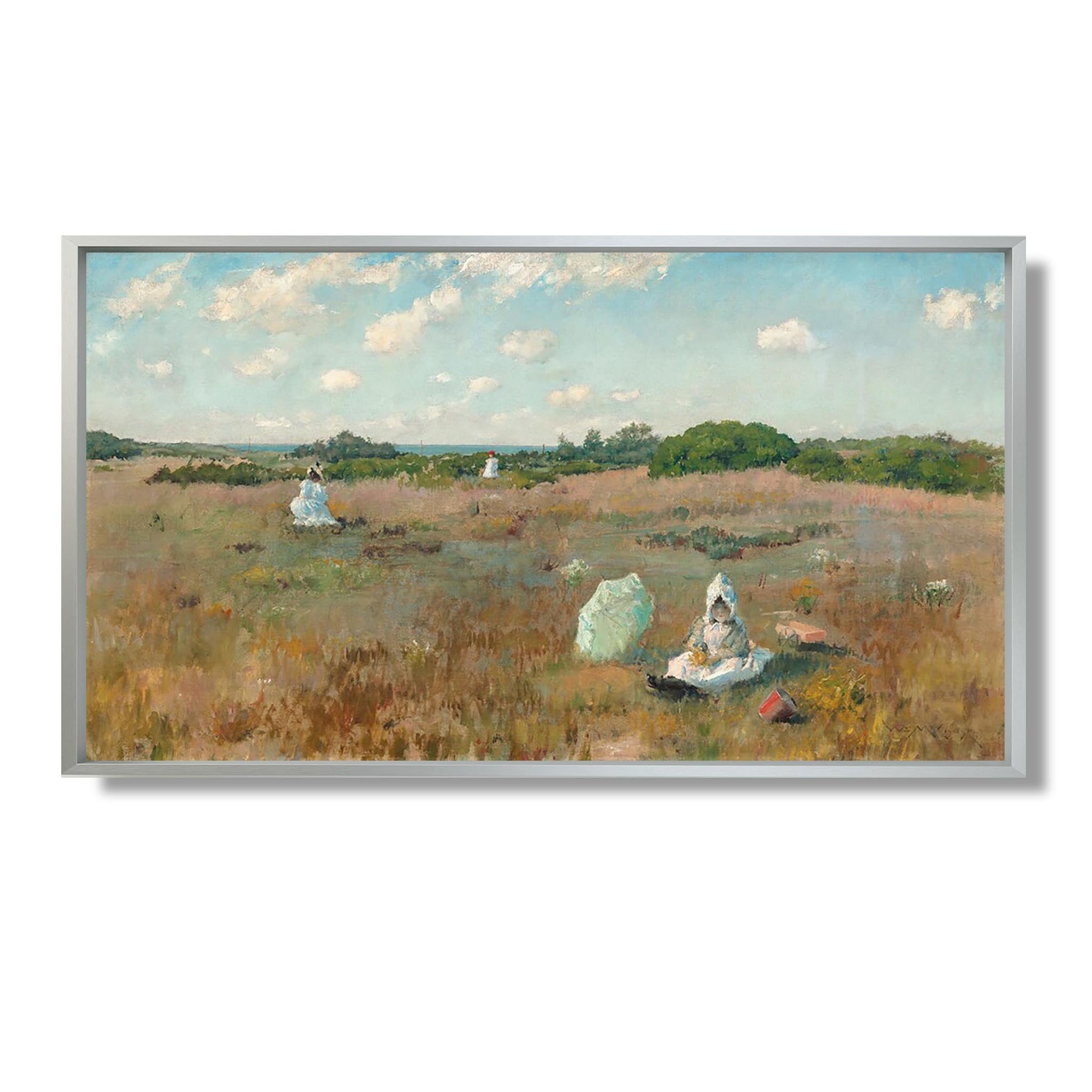 Gathering Autumn Flowers - William Merritt Chase - Reproduction Peinture