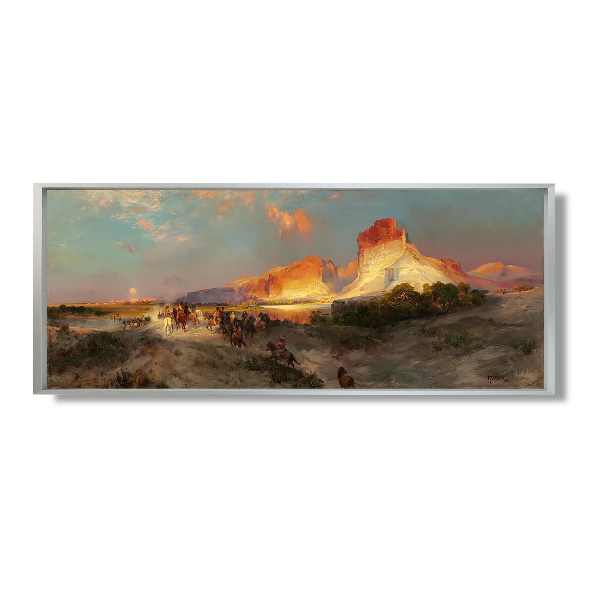 Green River Cliffs, Wyoming - Thomas Moran - Reproduction Peinture