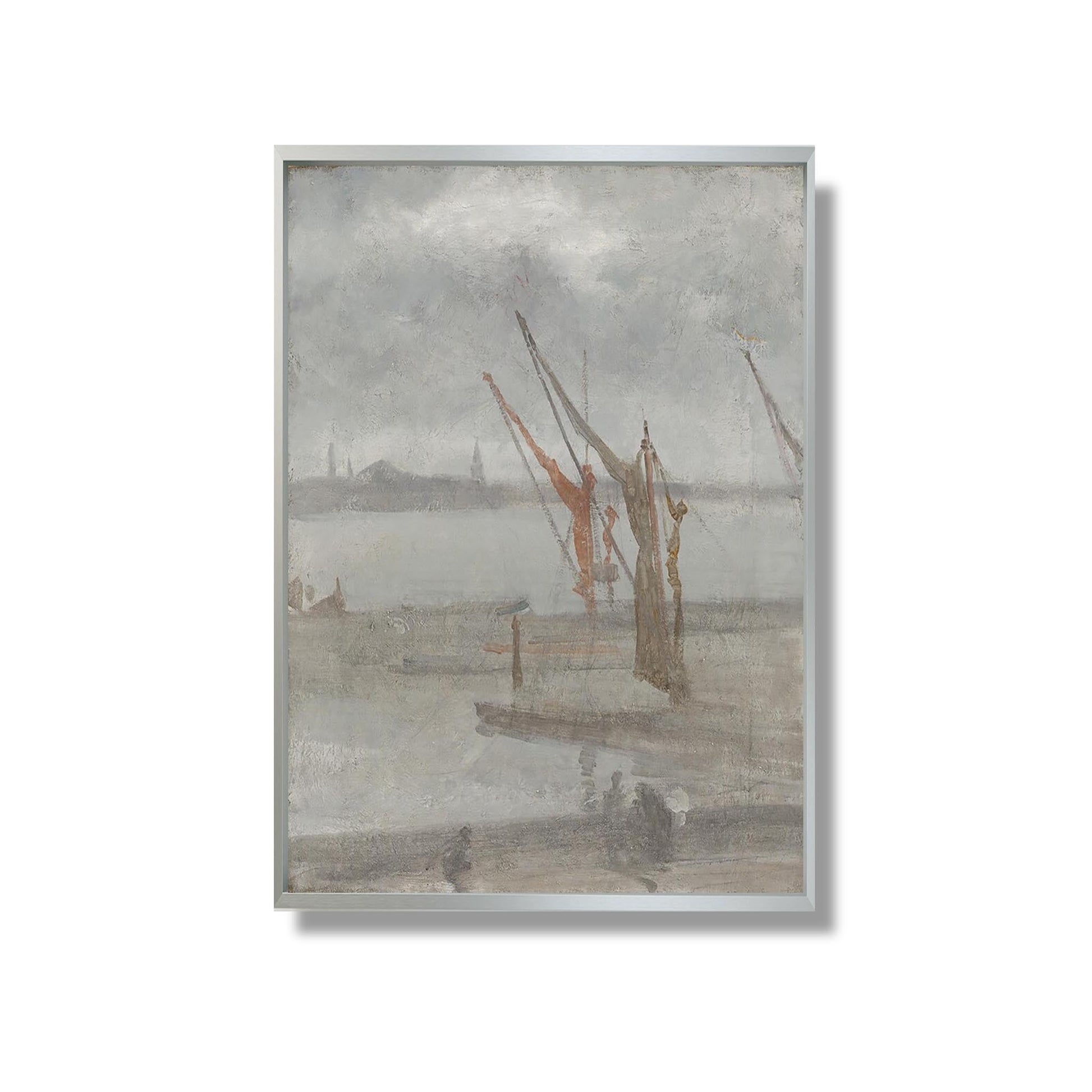 Grey and Silver: Chelsea Wharf - James McNeill Whistler - Reproduction Peinture