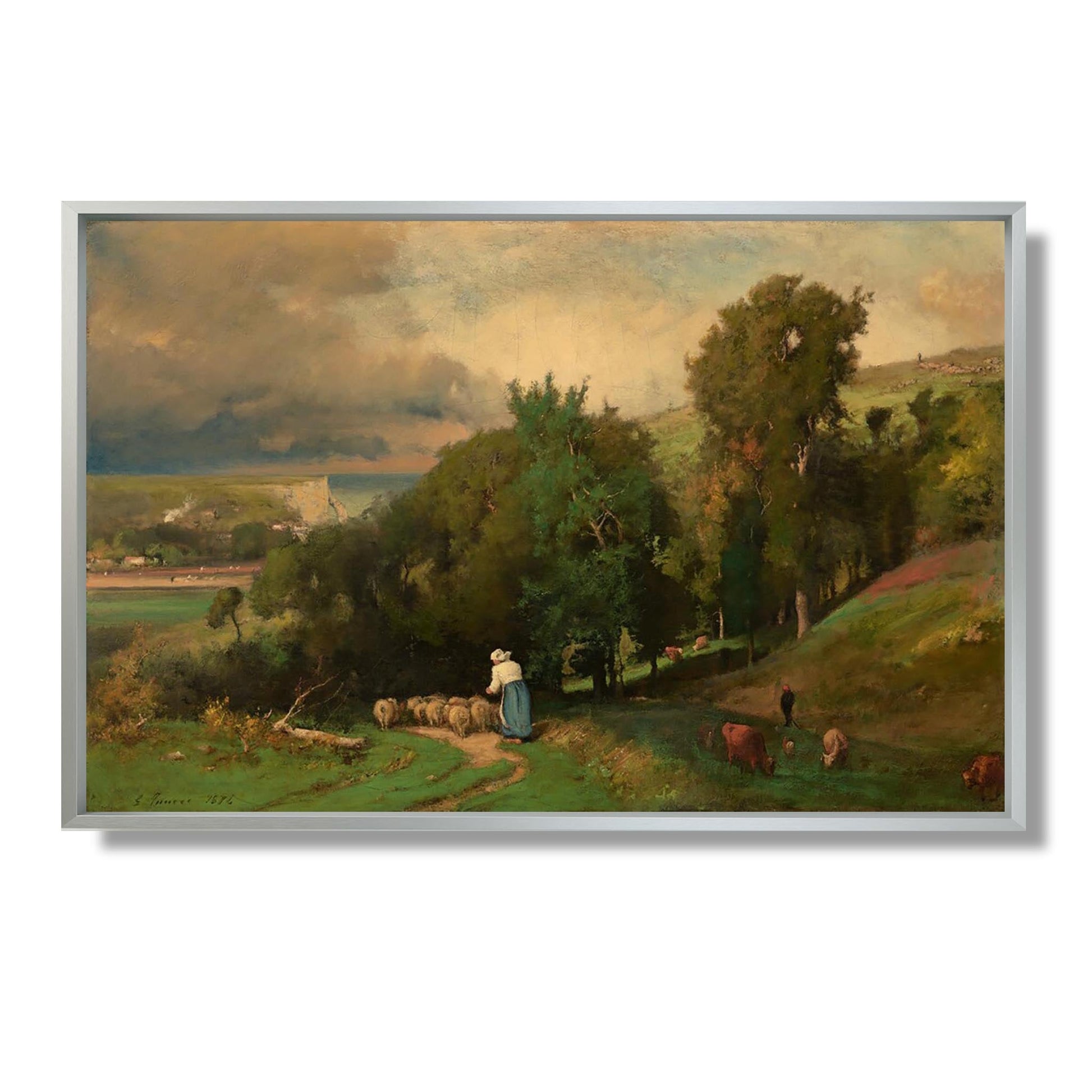 Hillside at Étretat - George Inness - Reproduction Peinture