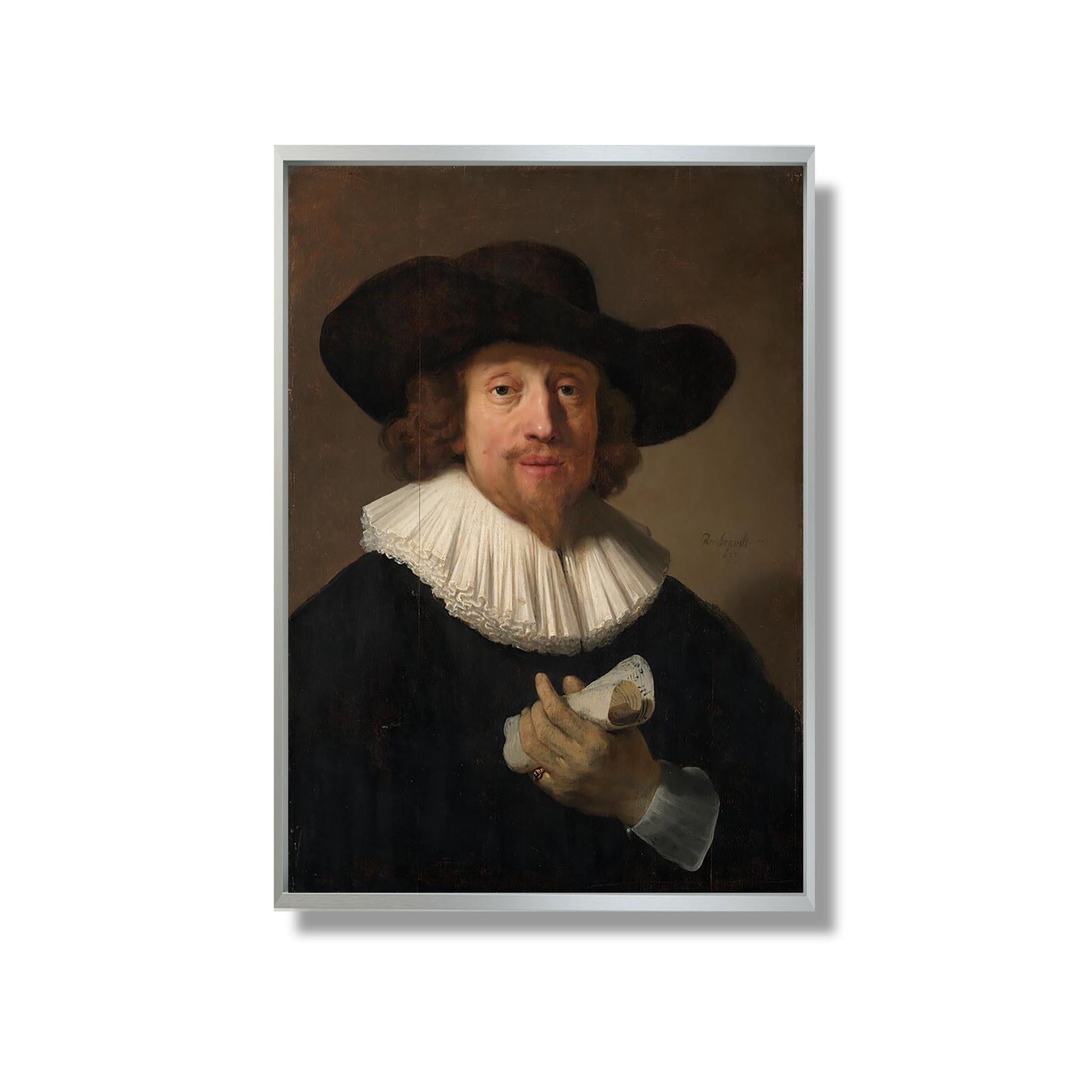 Homme avec une partition de musique - Rembrandt - Reproduction Peinture