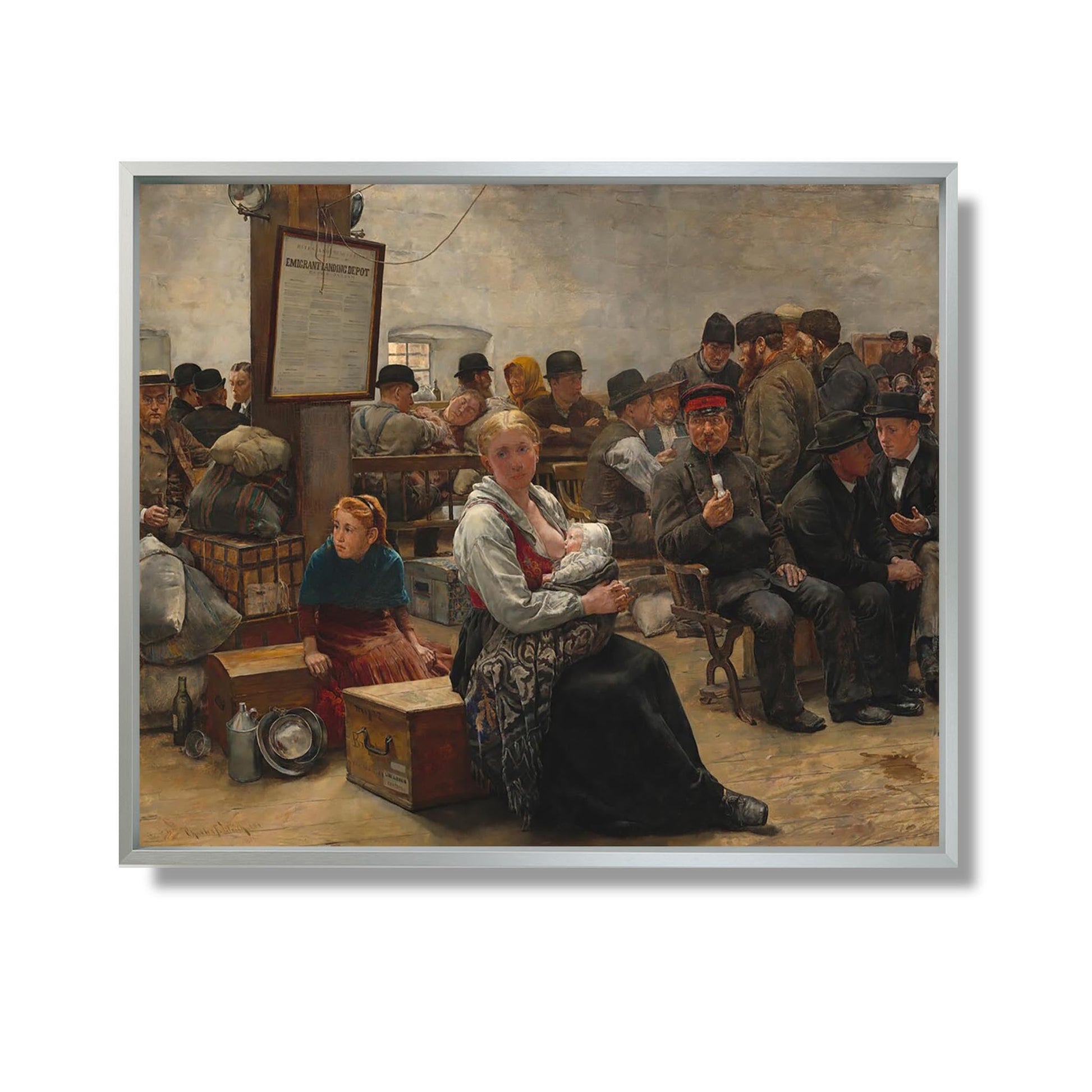 In the Land of Promise, Castle Garden - Charles Frederic Ulrich - Reproduction Peinture