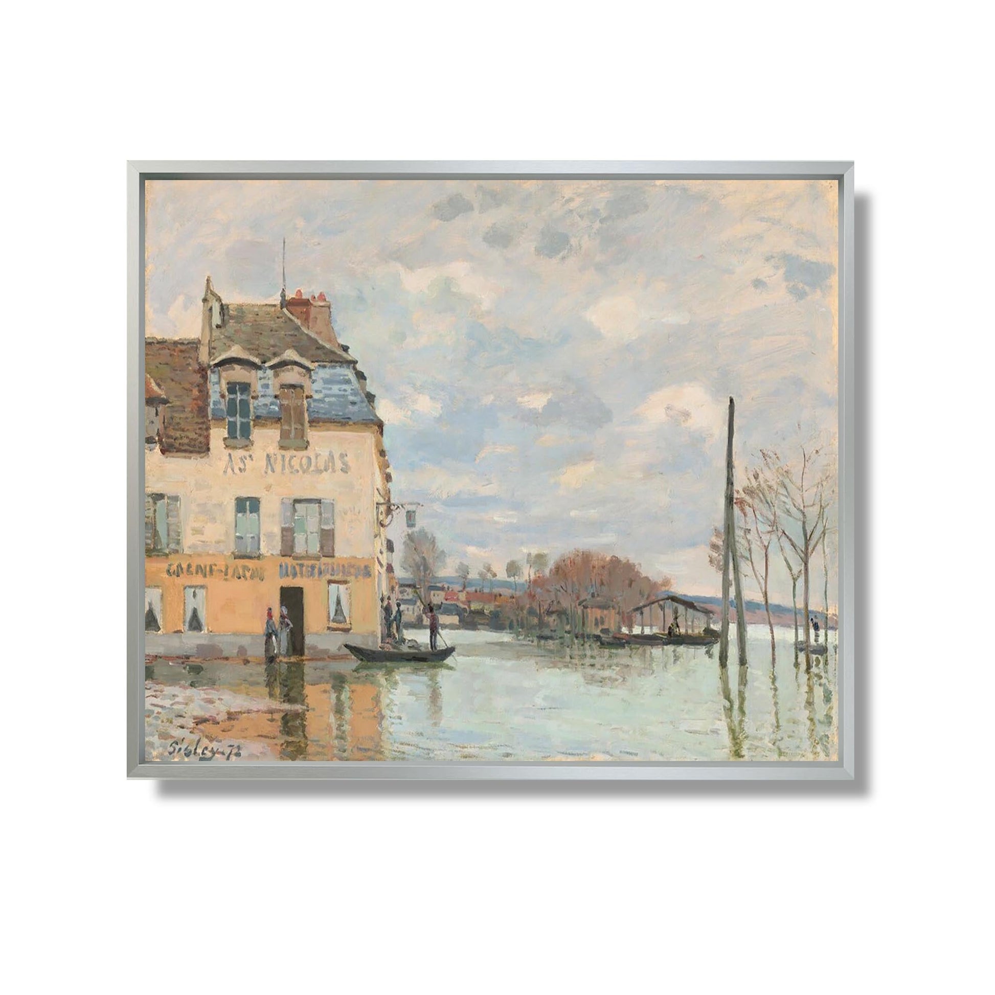Inondation au Port-Marly - Alfred Sisley - Reproduction Peinture