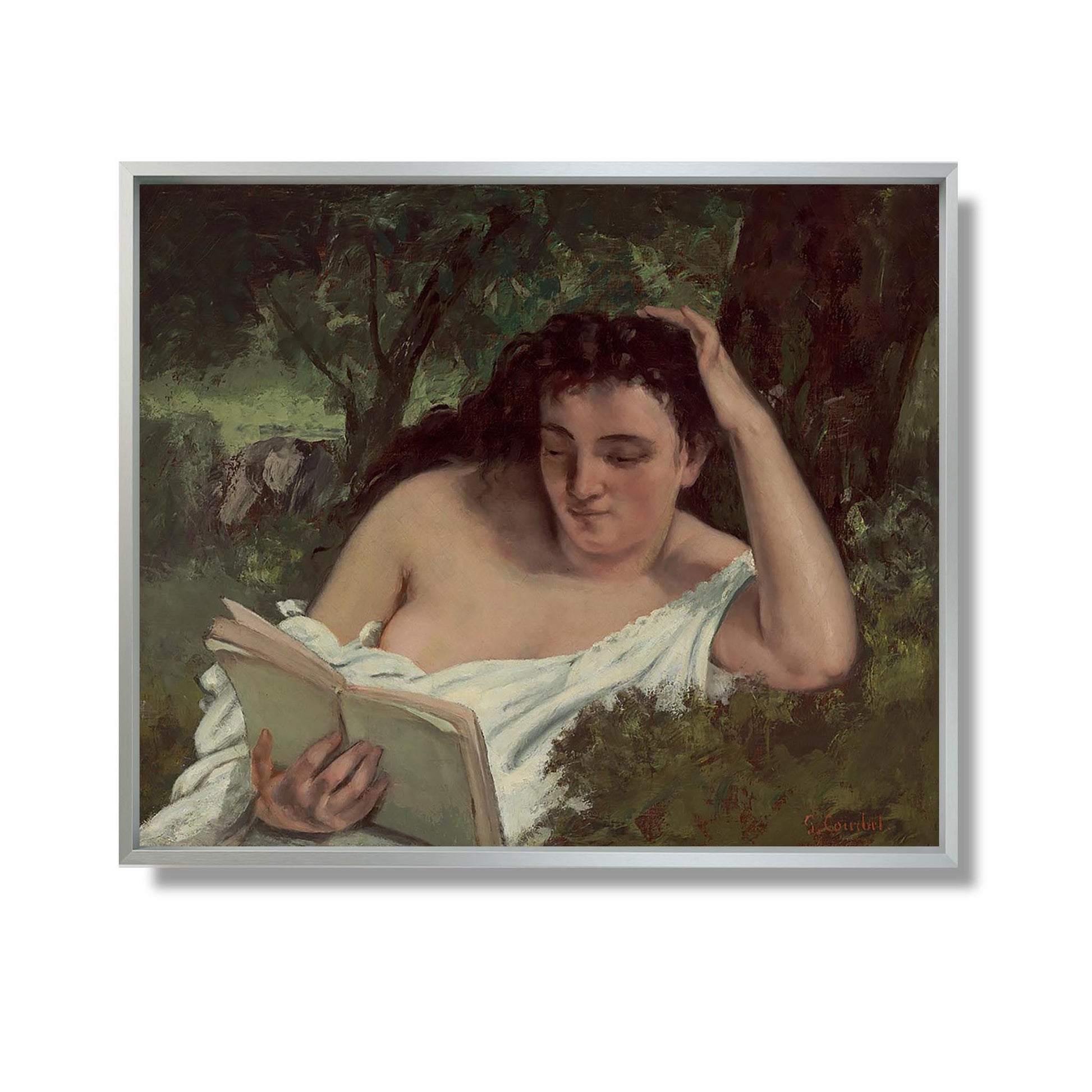 Jeune Femme Lisant - Gustave Courbet - Reproduction Peinture