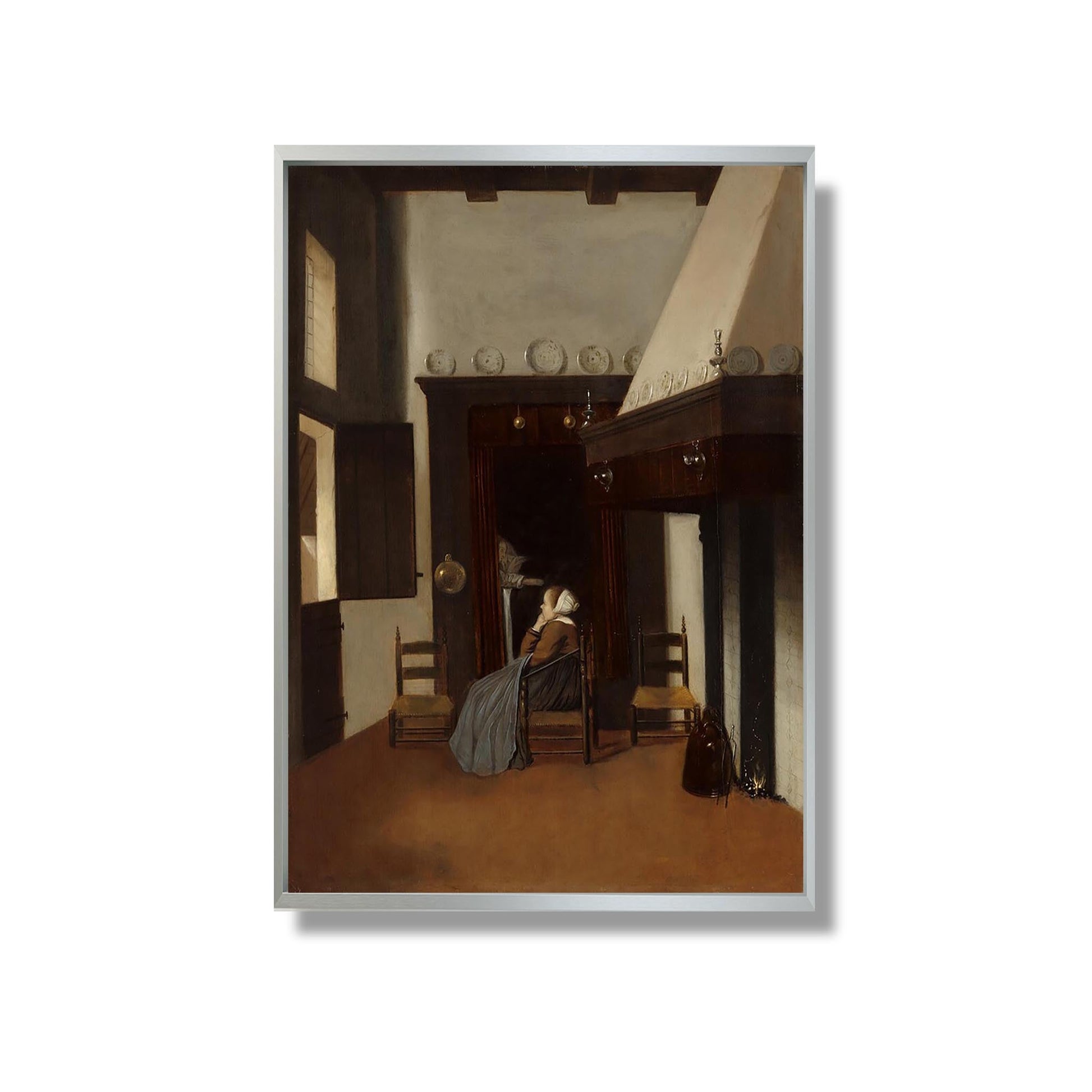 Jeune femme dans un intérieur - Jacobus Vrel - Reproduction Peinture