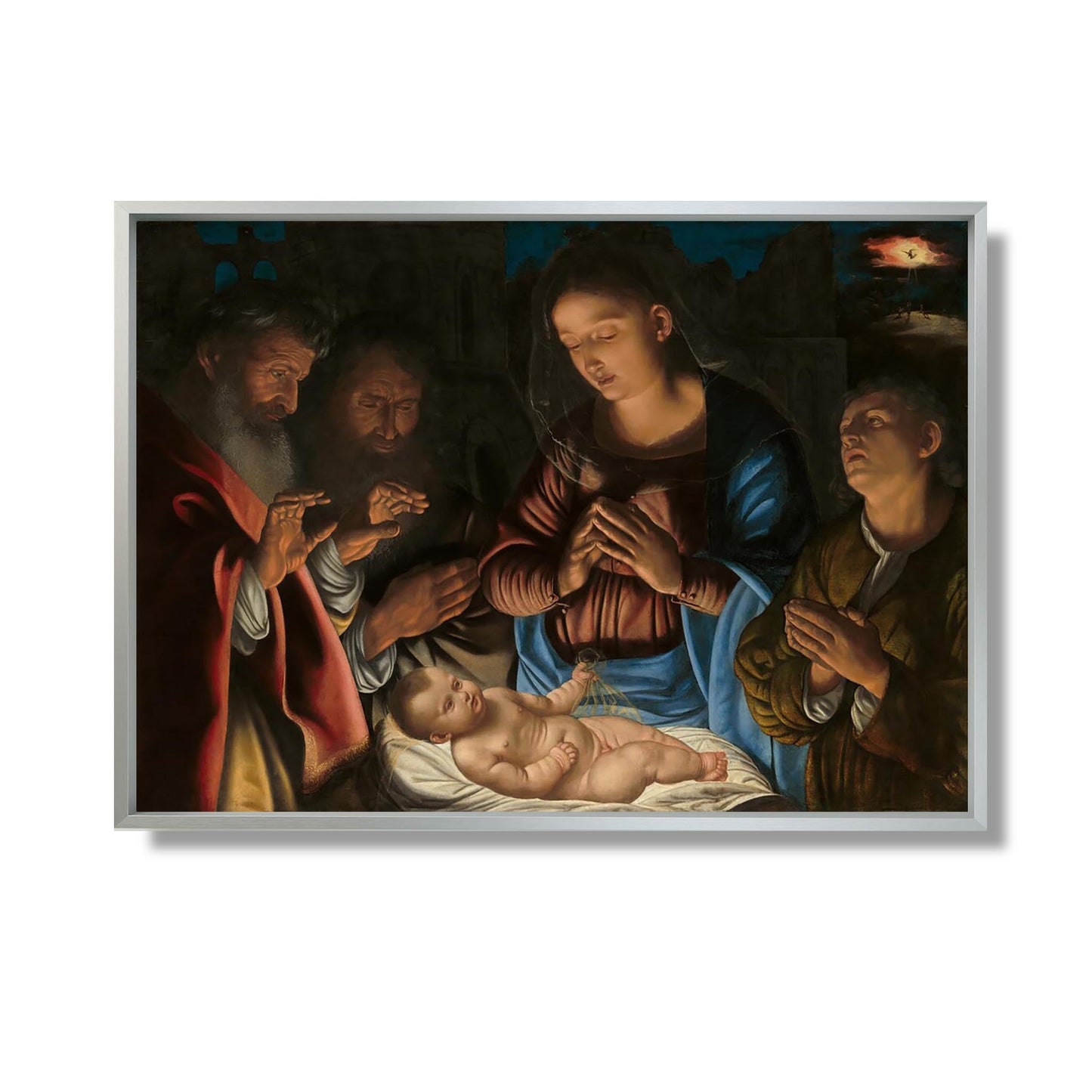 L'Adoration des Bergers - Giovanni Girolamo Savoldo - Reproduction Peinture