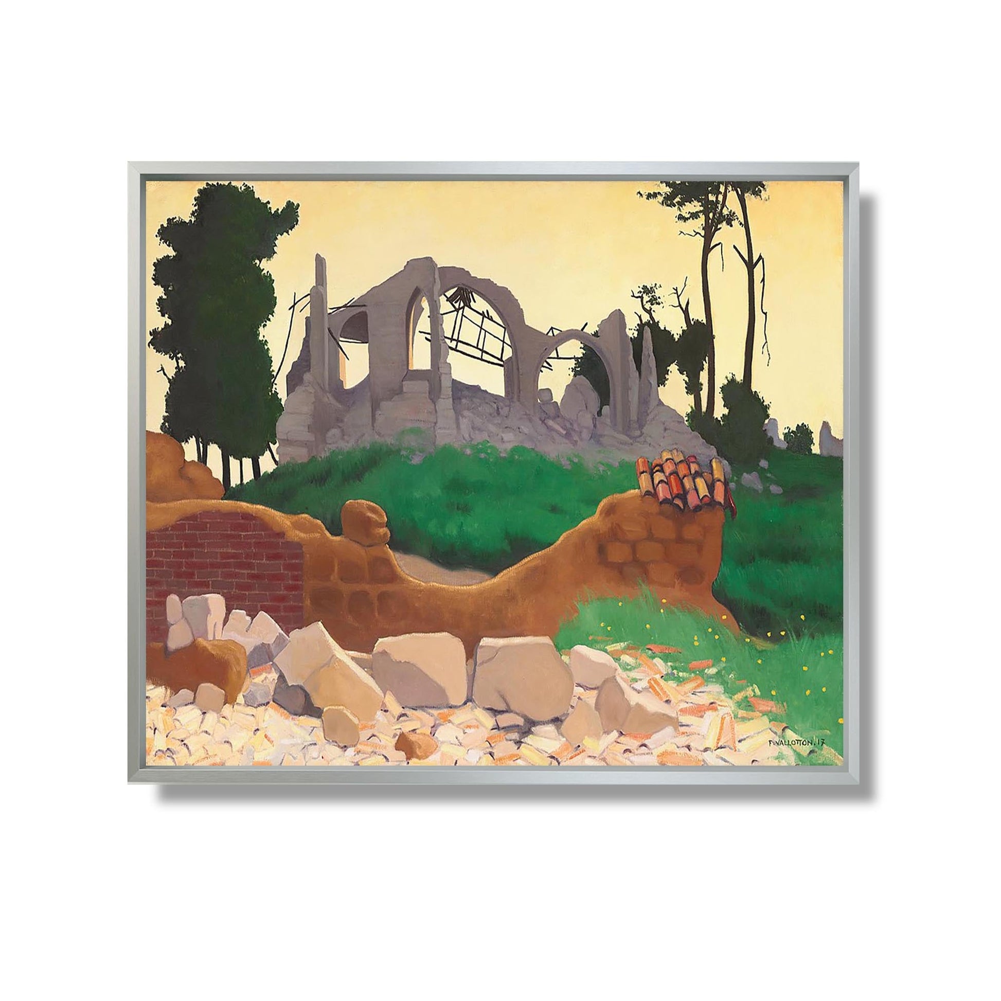 L'Eglise de Souain - Félix Vallotton - Reproduction Peinture