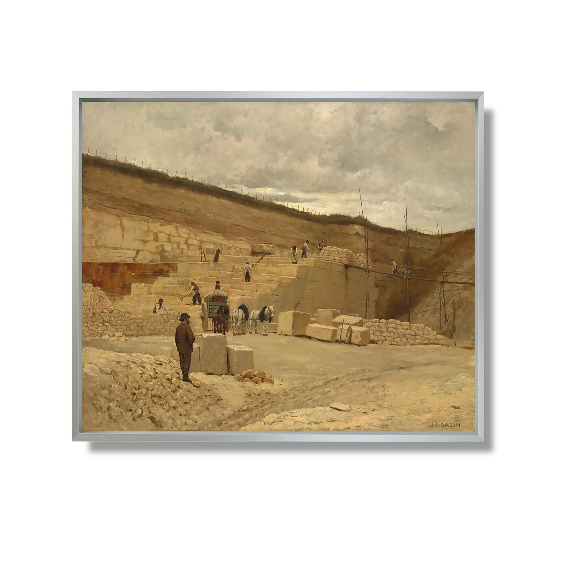 La Carrière de Monsieur Pascal près de Nanterre - Jean-Charles Cazin - Reproduction Peinture