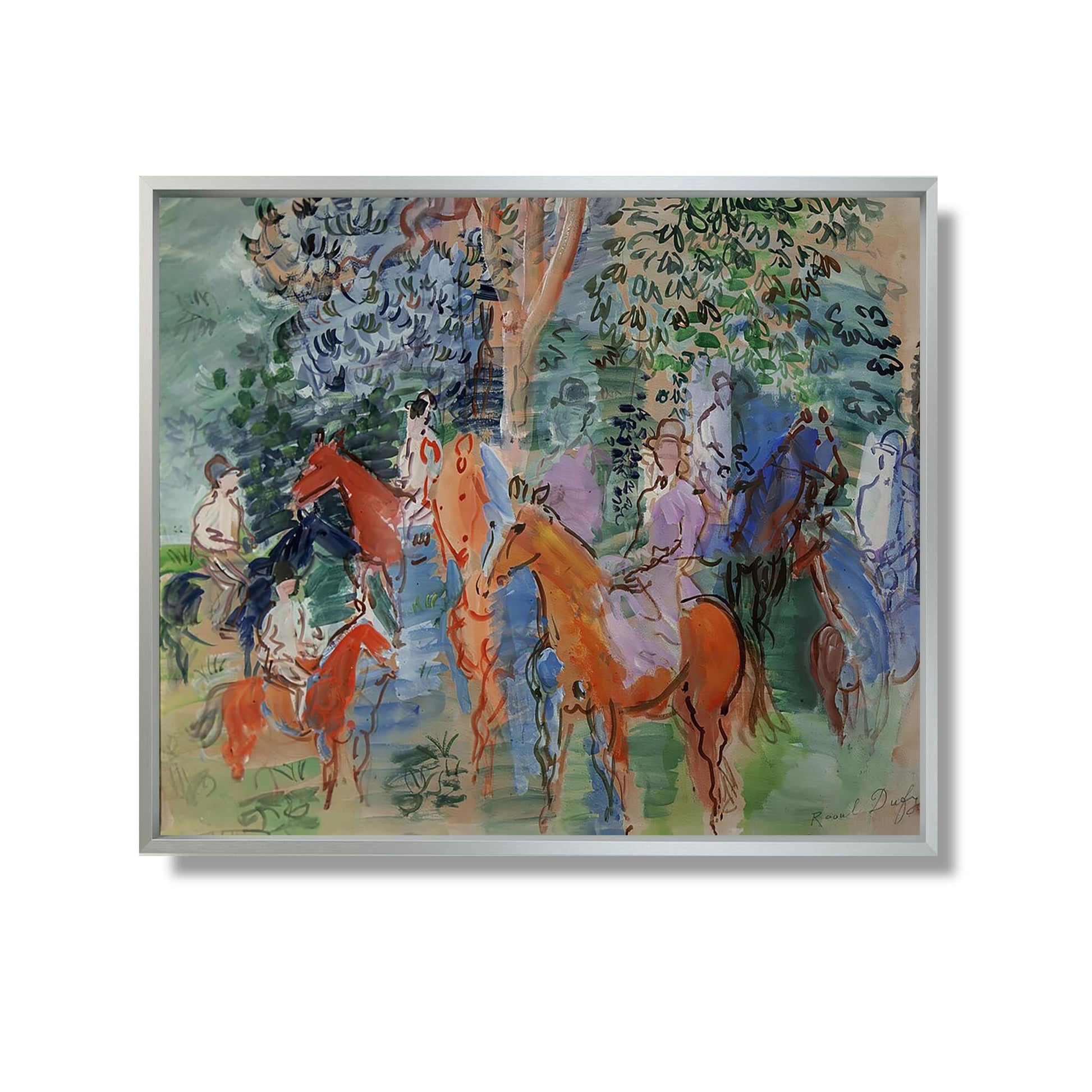 La Famille du Comte Harry Kessler à Cheval - Raoul Dufy - Reproduction Peinture