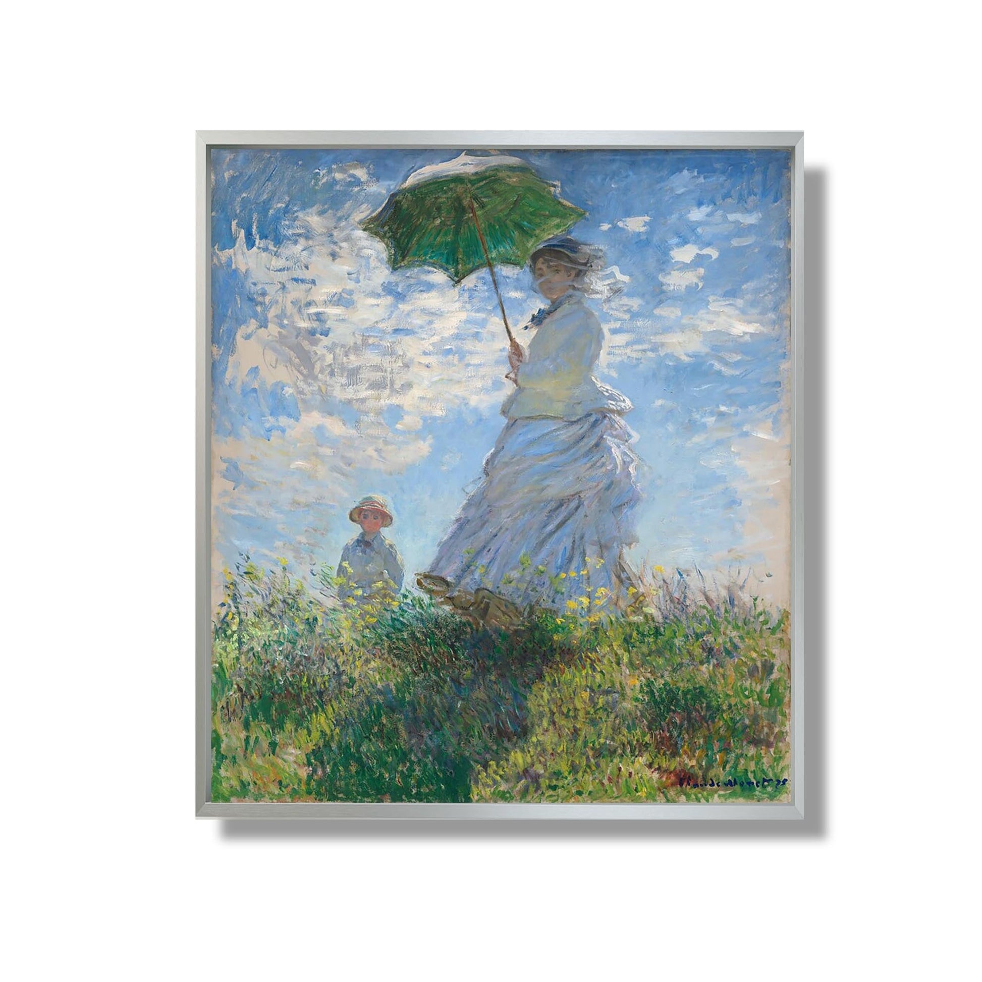 La Femme à ombrelle - Madame Monet et son fils - Claude Monet - Reproduction Peinture