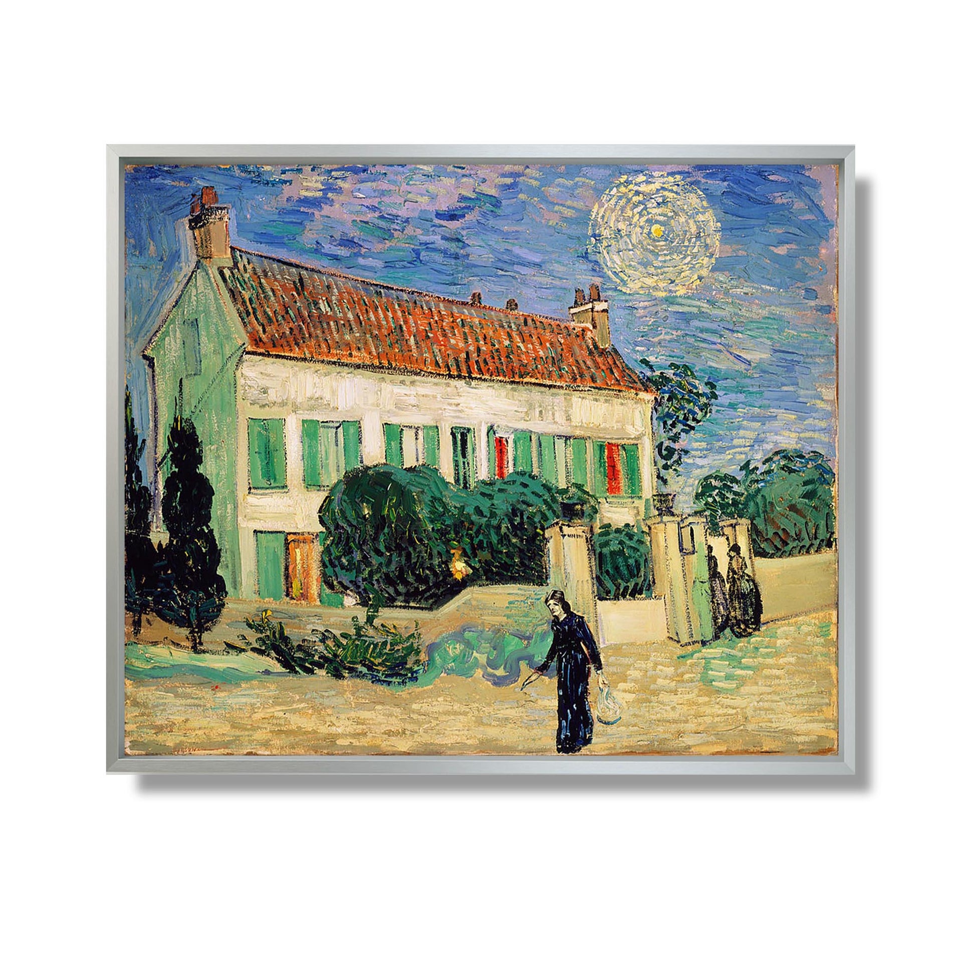 La Maison Blanche, la Nuit - Vincent Van Gogh - Reproduction Peinture