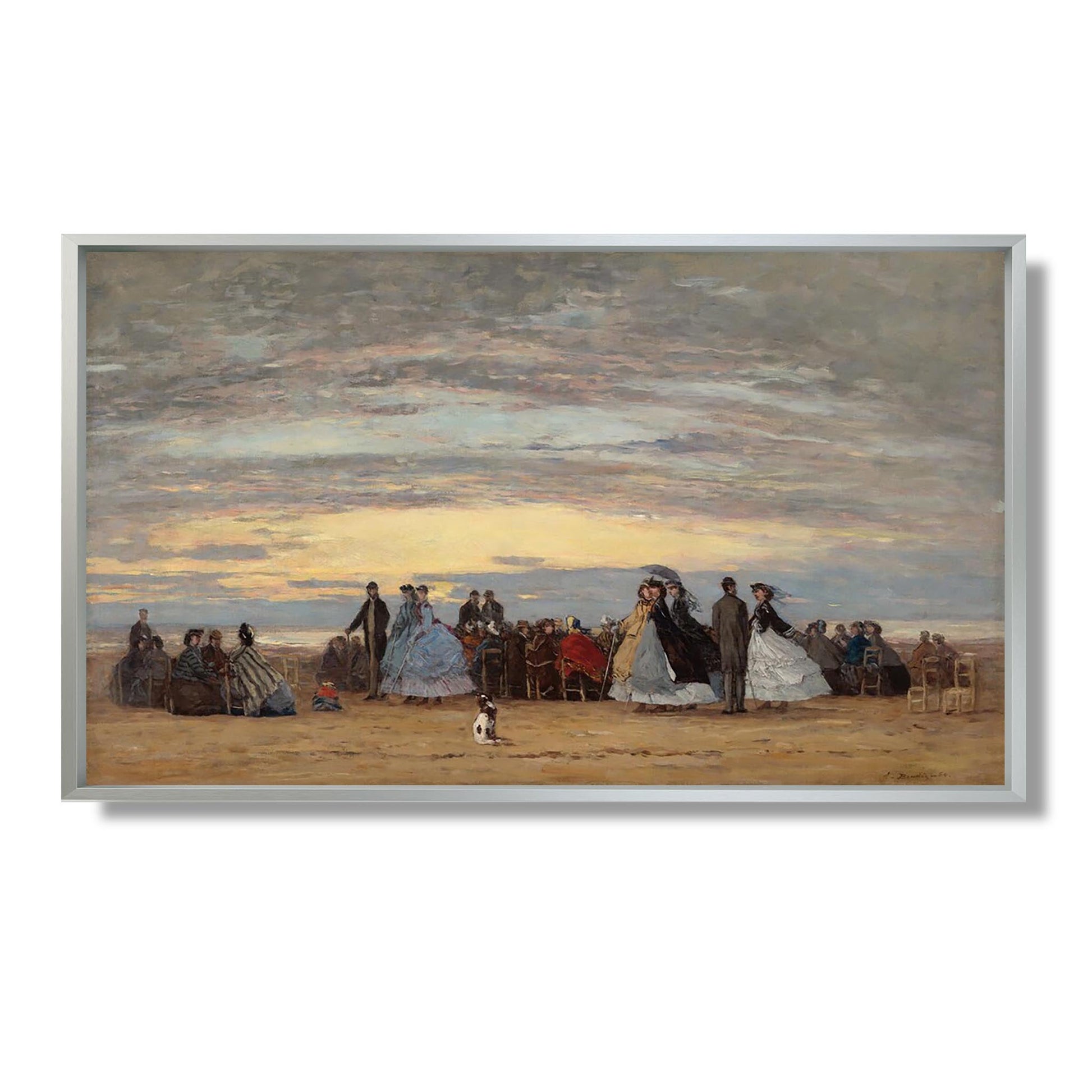 La Plage à Villerville - Eugène Boudin - Reproduction Peinture