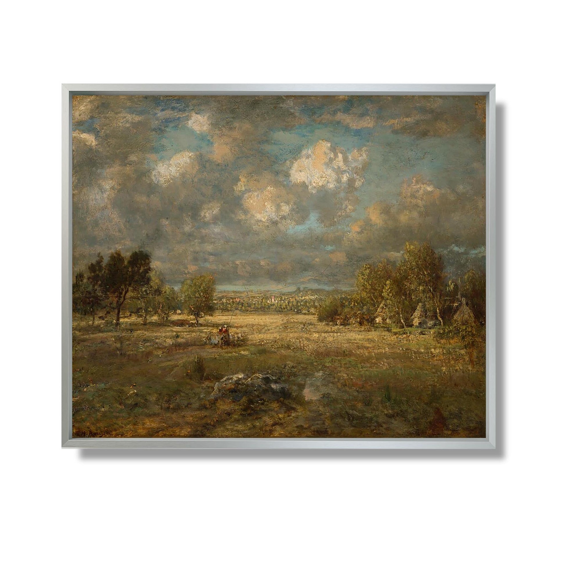 La campagne en Picardie - Théodore Rousseau - Reproduction Peinture