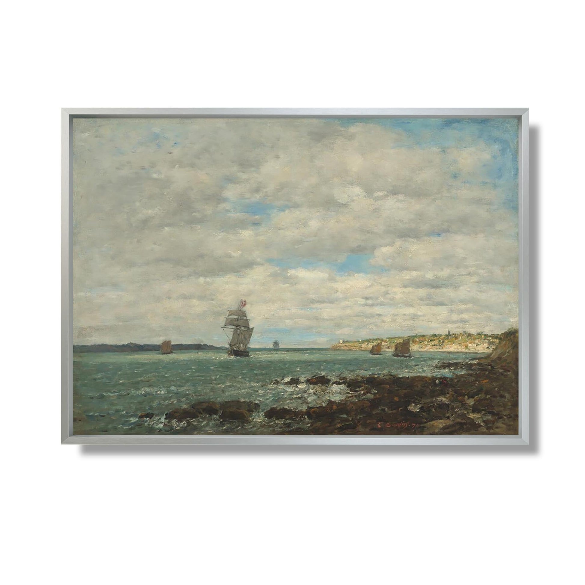 La côte bretonne - Eugène Boudin - Reproduction Peinture