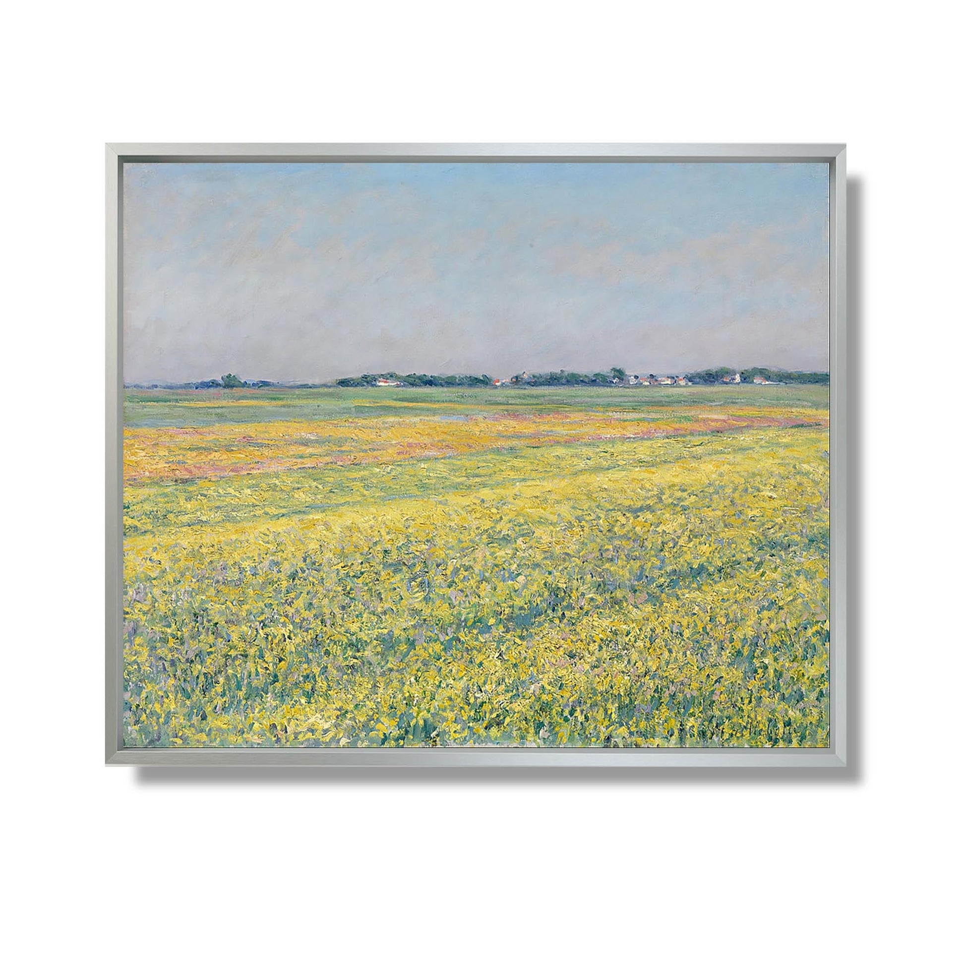 La plaine de Gennevilliers, Champs Jaunes - Gustave Caillebotte - Reproduction Peinture