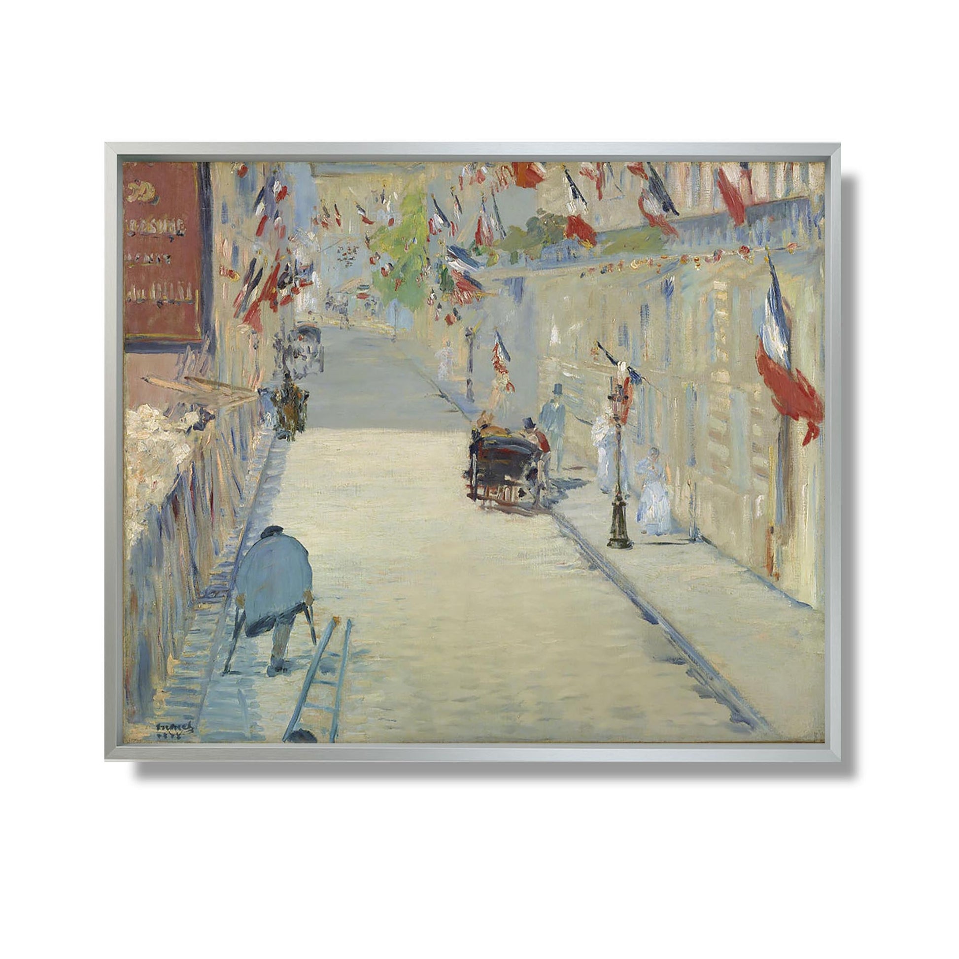 La rue Mosnier avec Drapeaux - Edouard Manet - Reproduction Peinture