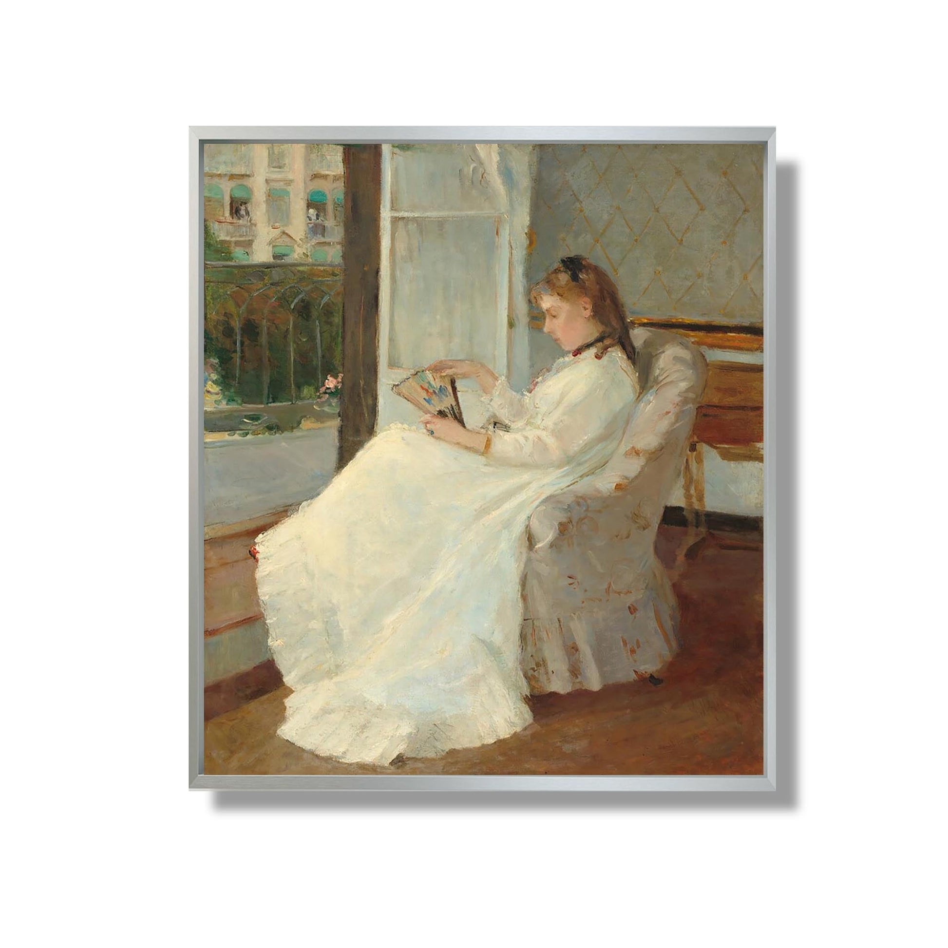 La soeur de l'artiste à la fenêtre - Berthe Morisot - Reproduction Peinture