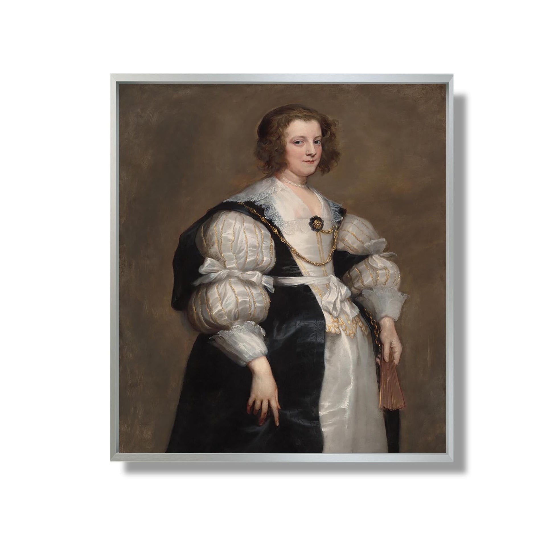 Lady with a Fan - Sir Anthony van Dyck - Reproduction Peinture