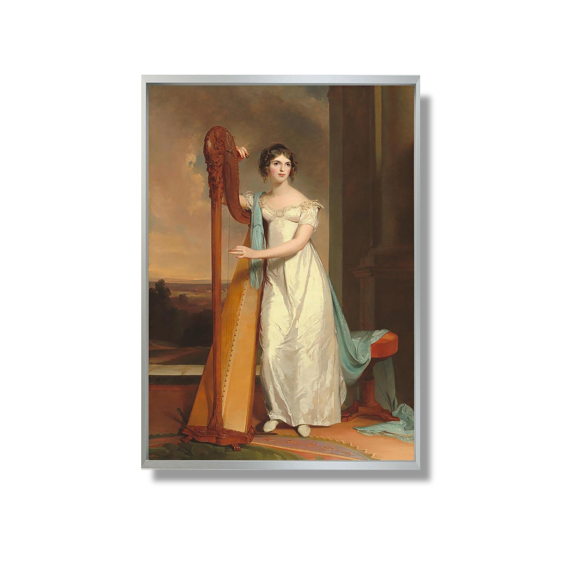 Lady with a Harp: Eliza Ridgely - Thomas Sully - Reproduction Peinture
