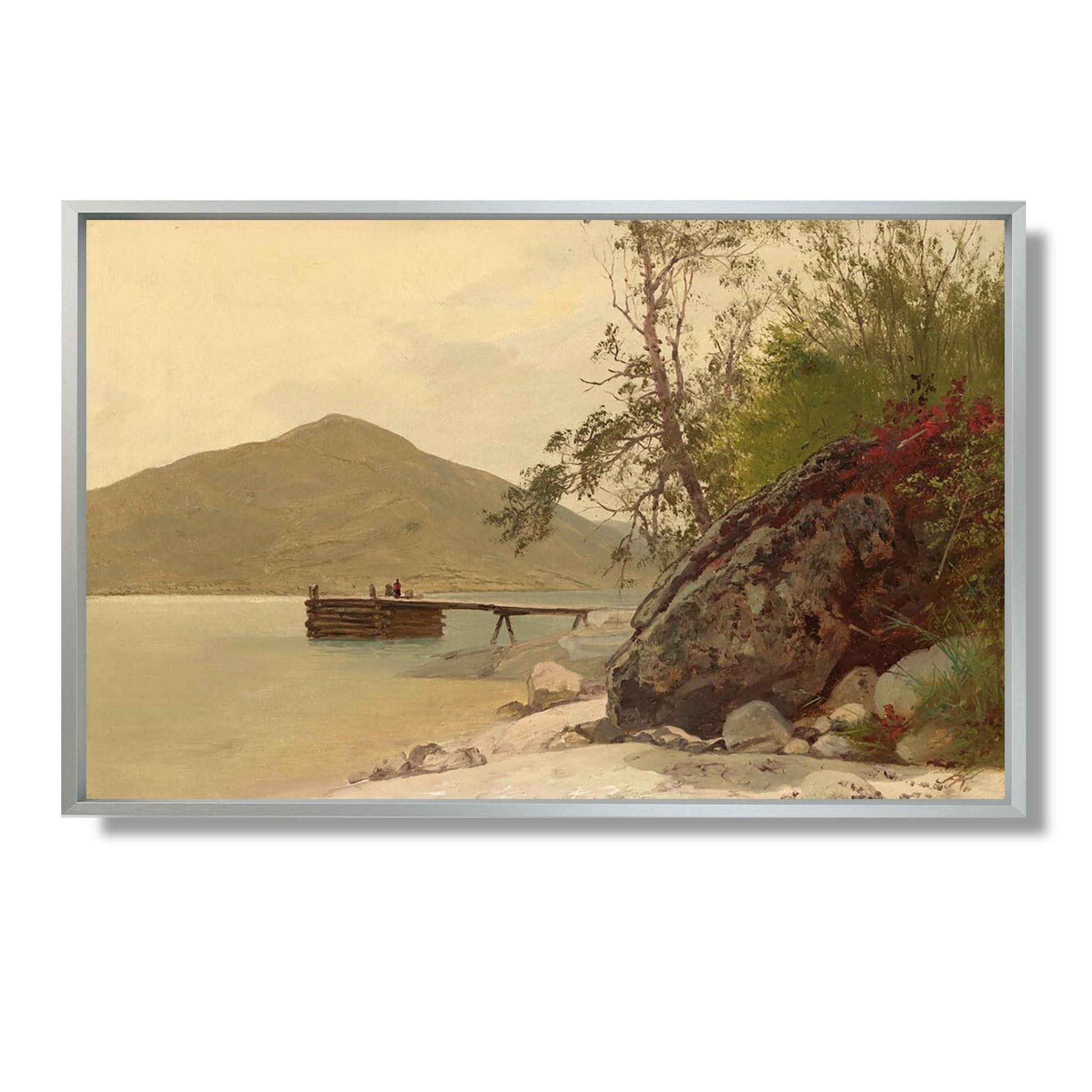 Landing at Sabbath Day Point - John Frederick Kensett - Reproduction Peinture