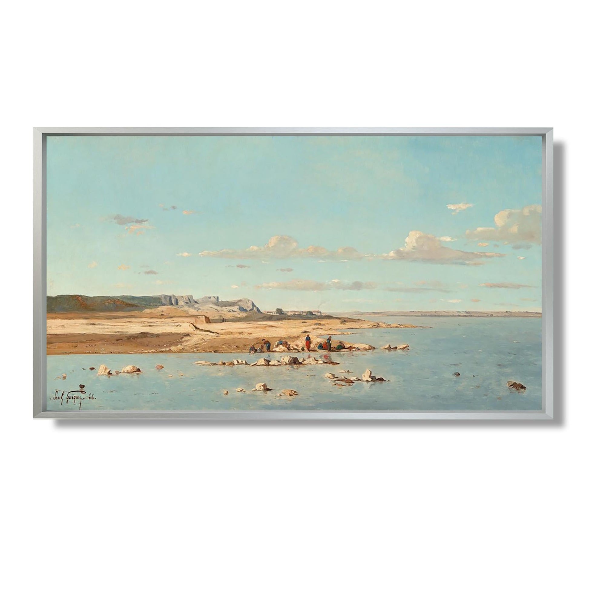 Lavandières au bord de la Durance - Paul Guigou - Reproduction Peinture