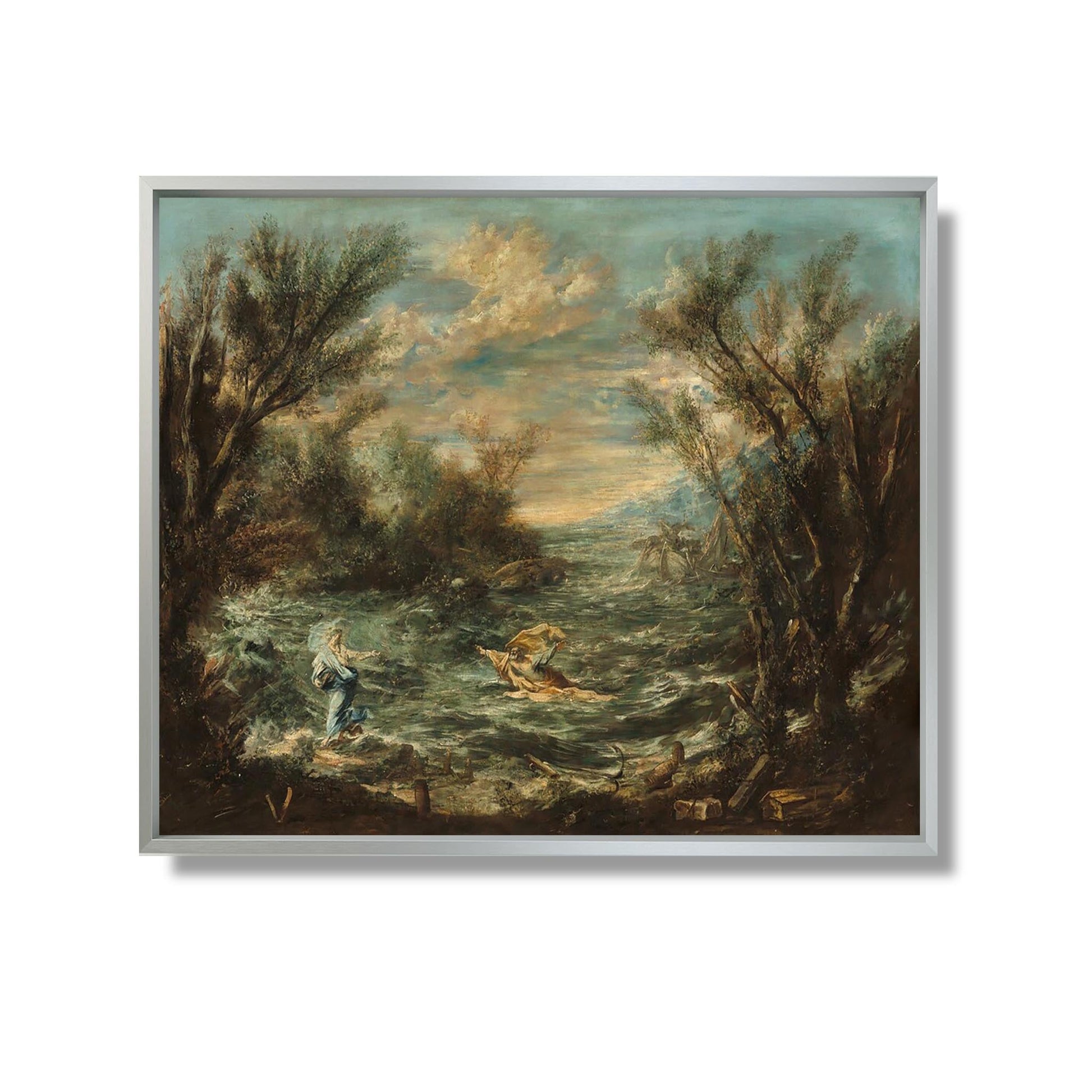 Le Christ à la mer de Galilée - Alessandro Magnasco - Reproduction Peinture