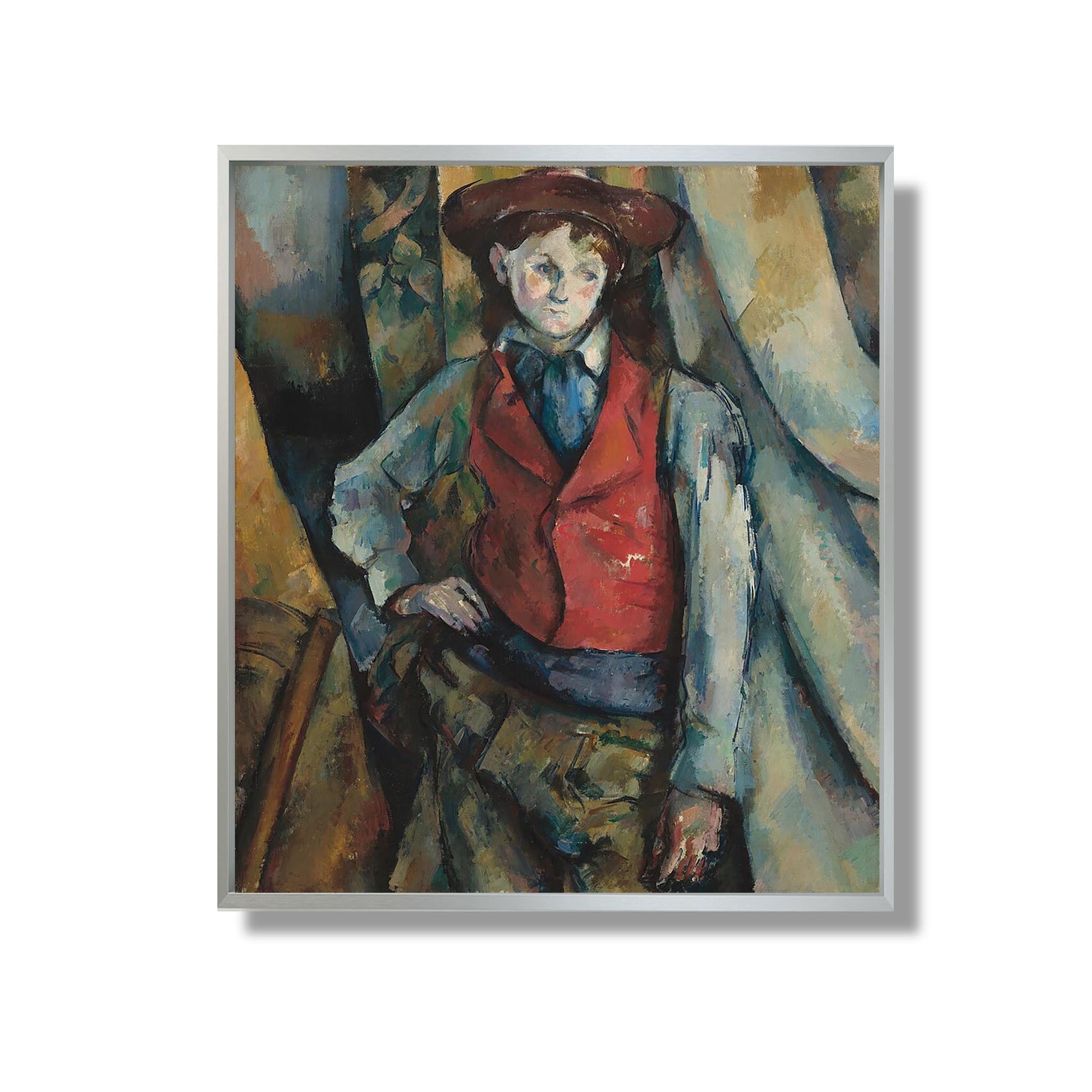 Le Garçon au Gilet Rouge - Paul Cézanne - Reproduction Peinture