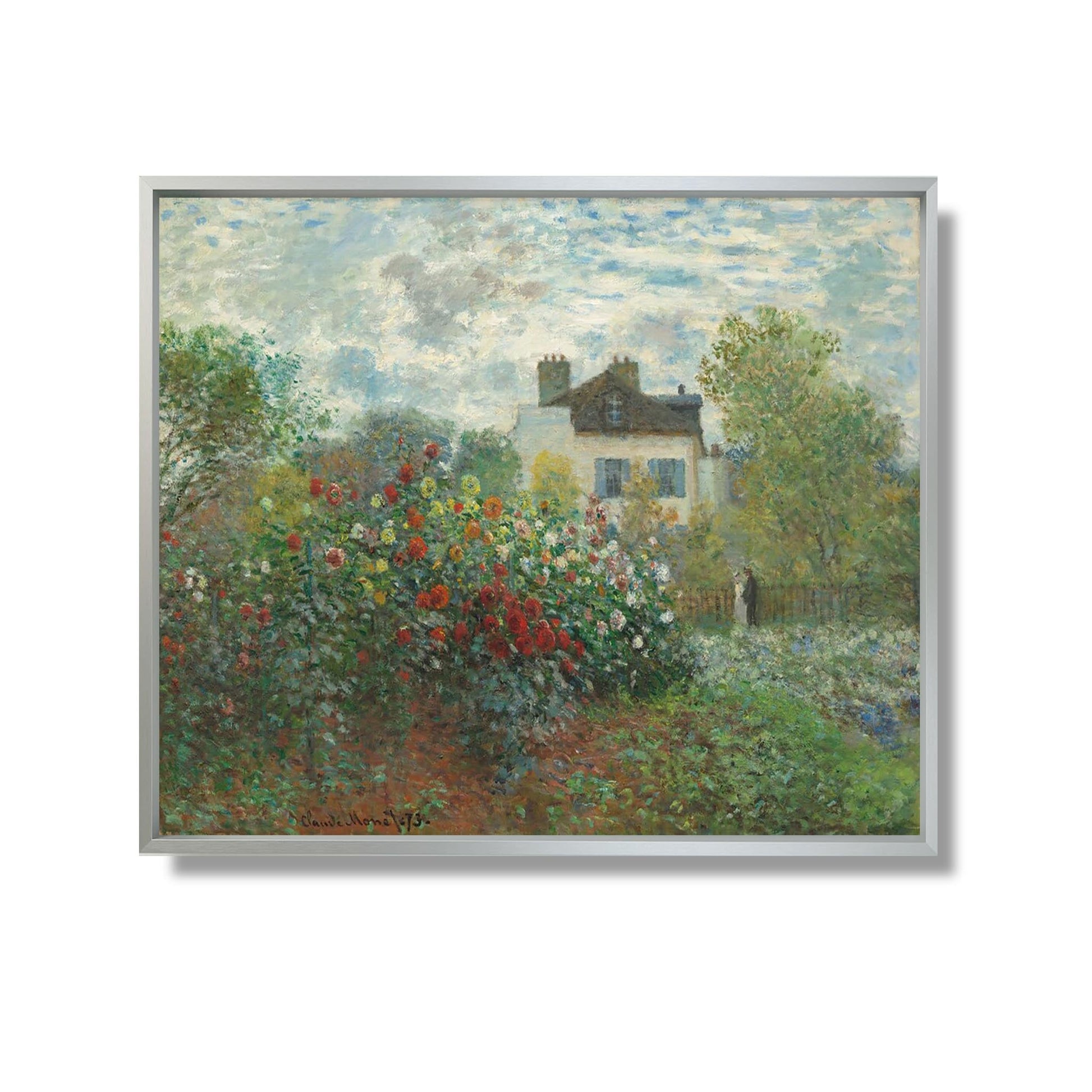 Le Jardin de l'Artiste à Argenteuil (Un Coin de Jardin aux Dahlias) - Claude Monet - Reproduction Peinture